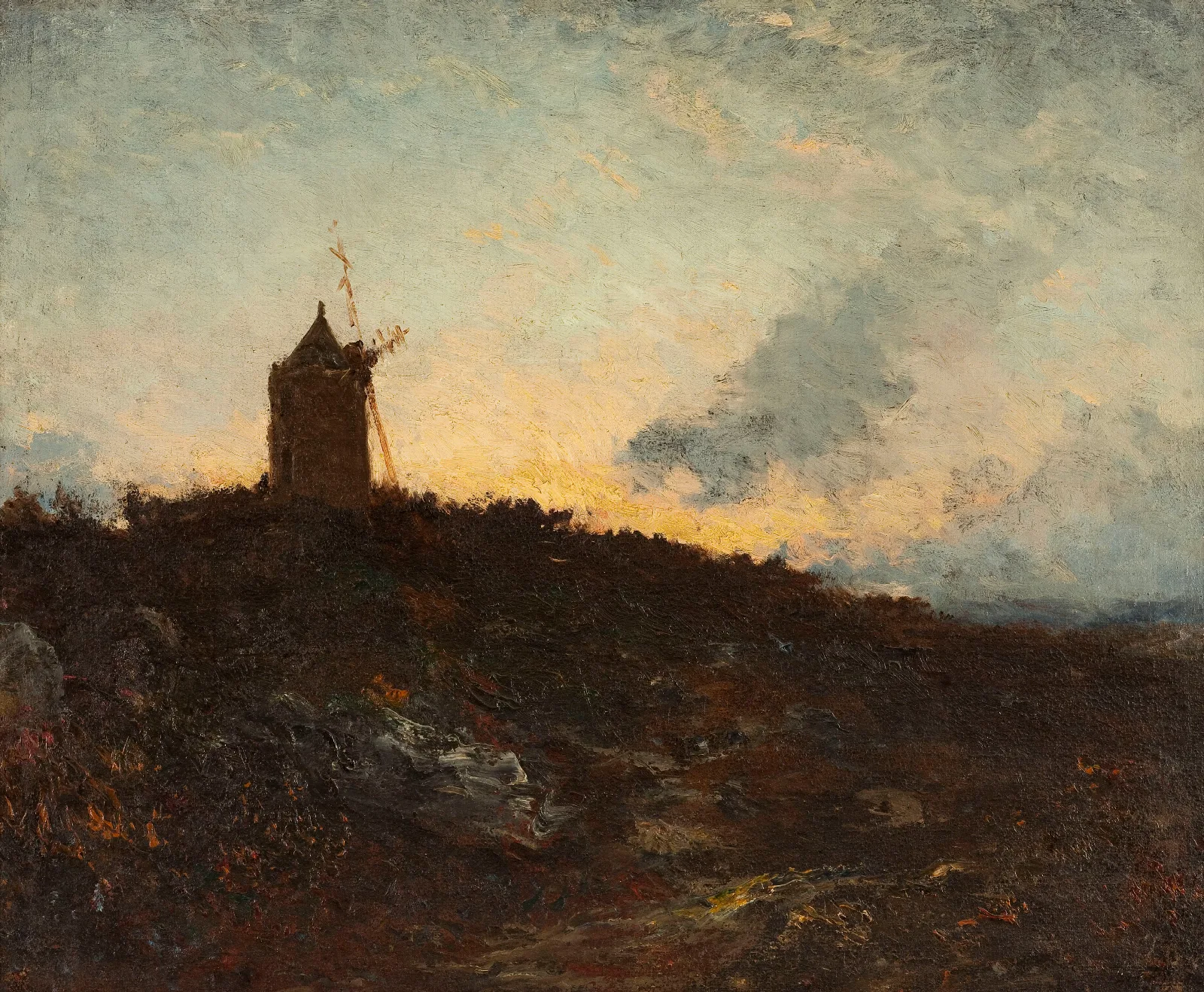 Le Moulin Environs De Martigues Wall Art by Félix Ziem - Canvas Print