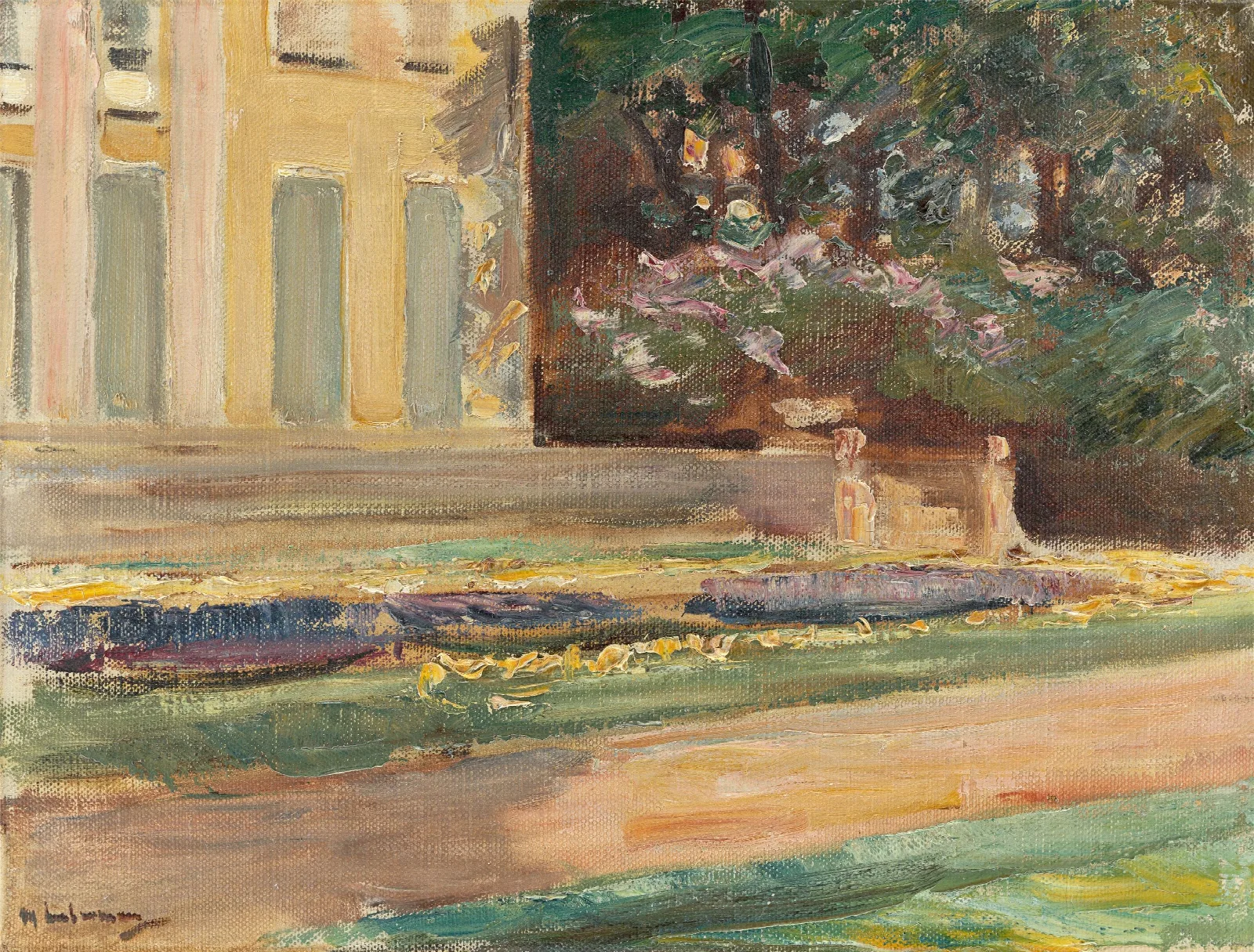 Die Blumenterrasse Im Wannseegarten Nach Nordwesten Wall Art by Max Liebermann - Canvas Print