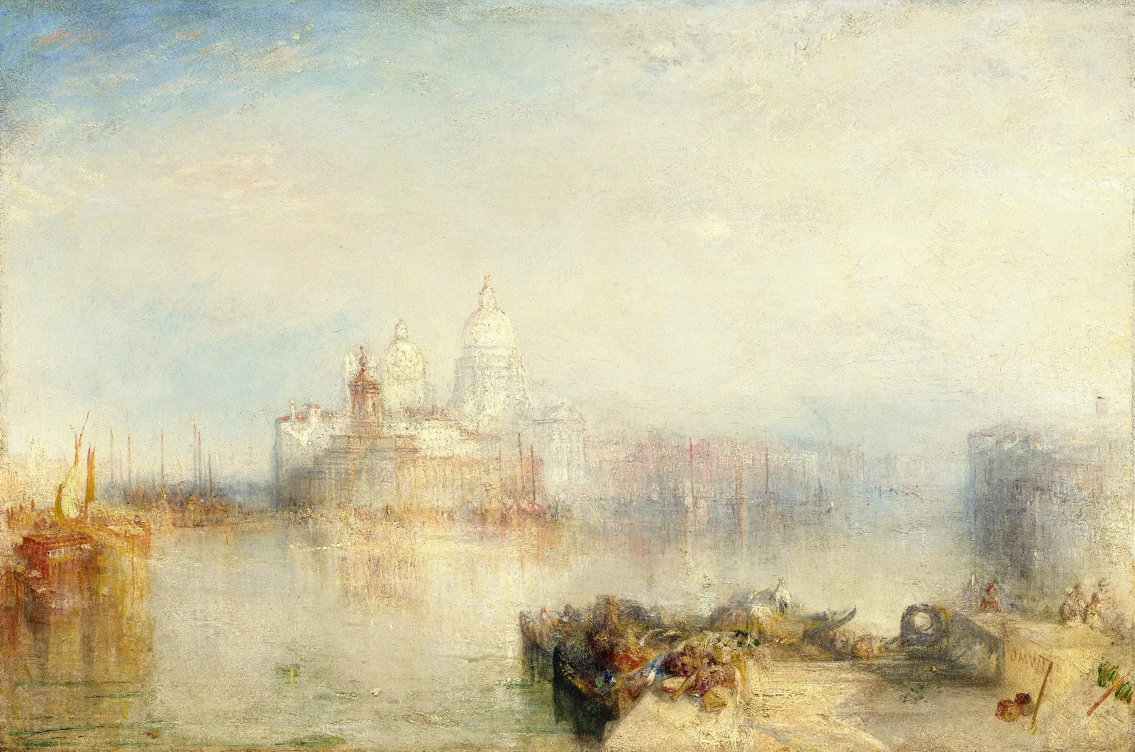 The Dogana And Santa Maria Della Salute Venice 2 Wall Art by Joseph Mallord William Turner - Canvas Print
