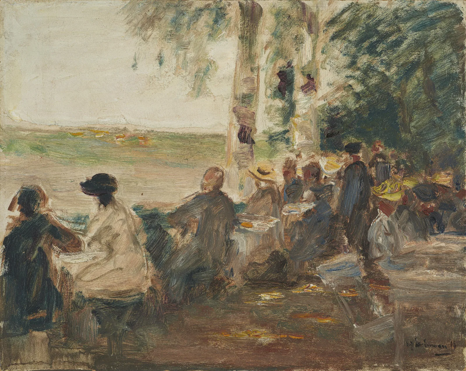 Gartenlokal An Der Havel Wall Art by Max Liebermann - Canvas Print