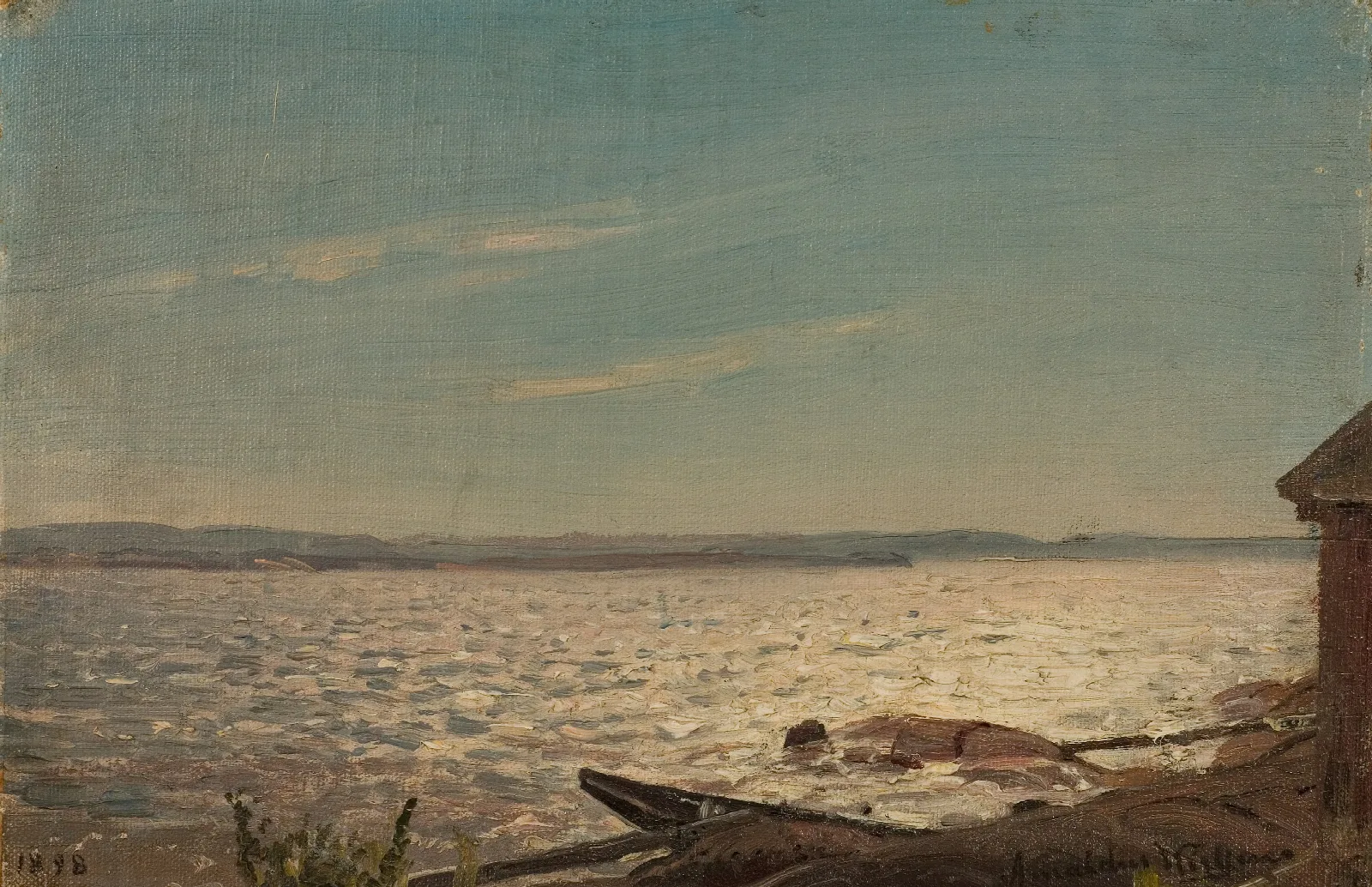 Solskinn Hvaler Wall Art by Amaldus Nielsen - Canvas Print