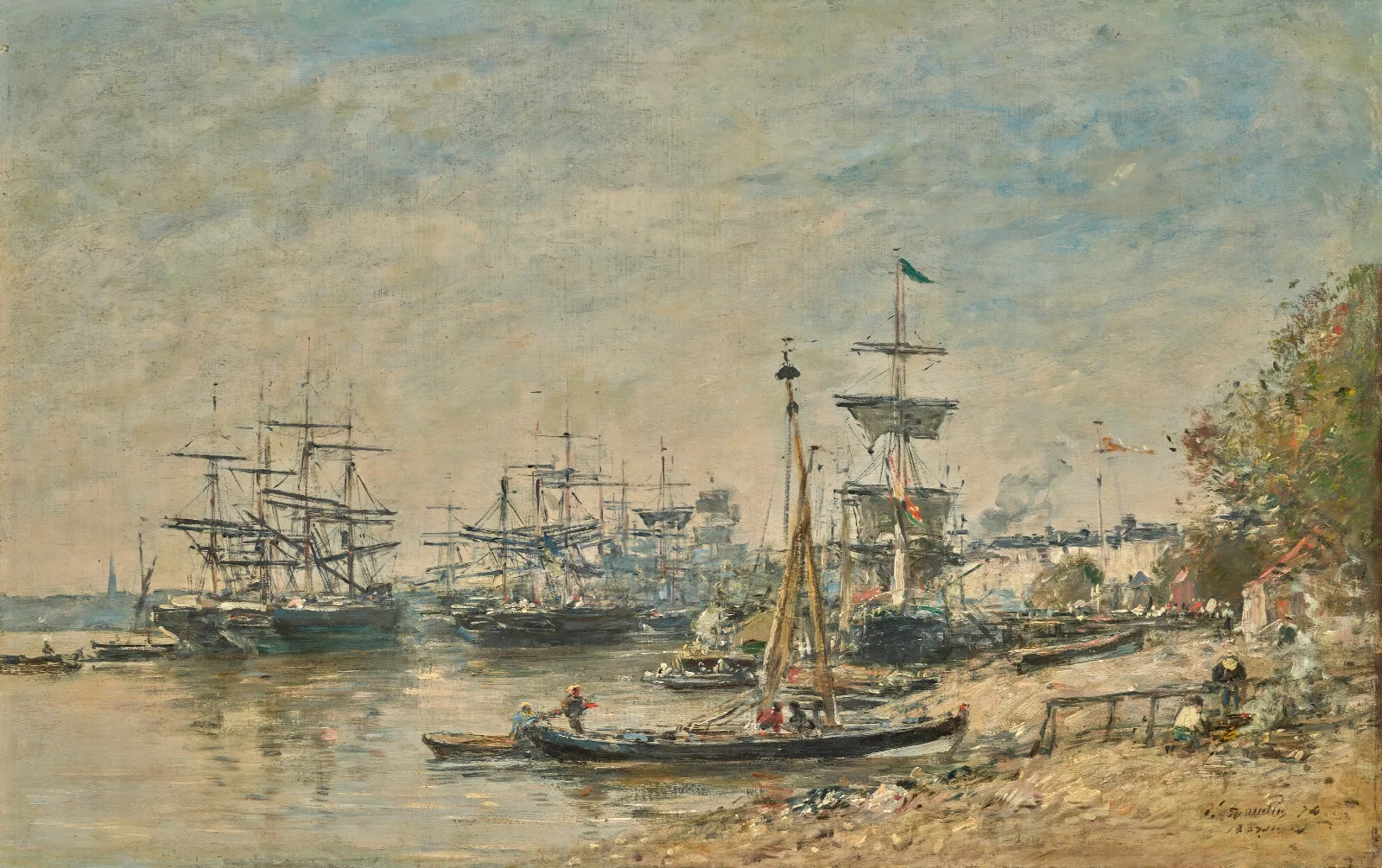 Bordeaux Le Port Wall Art by Eugène Boudin - Canvas Print