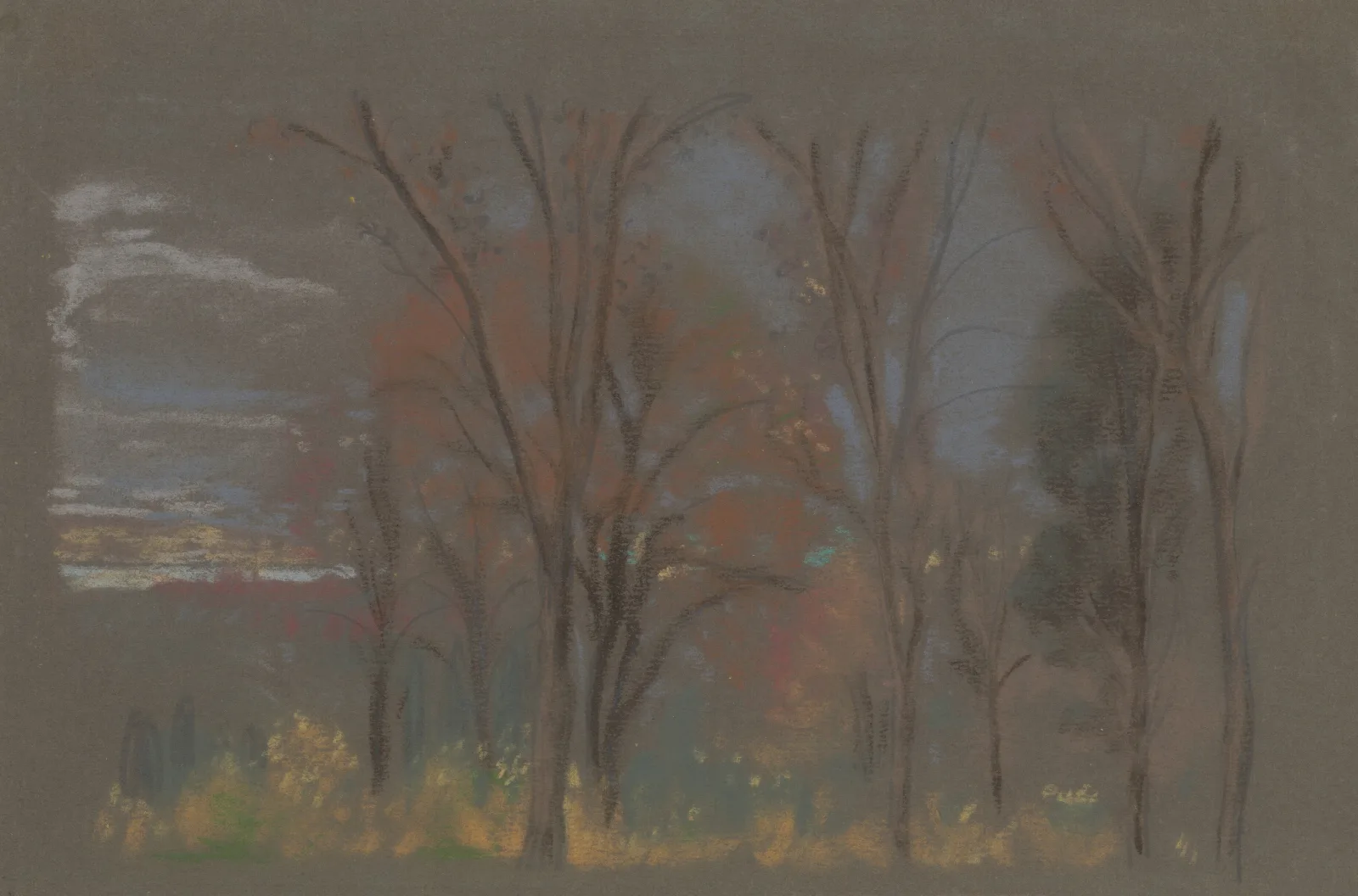 Autumn Woods Wall Art by Arthur Bowen Davies - Canvas Print