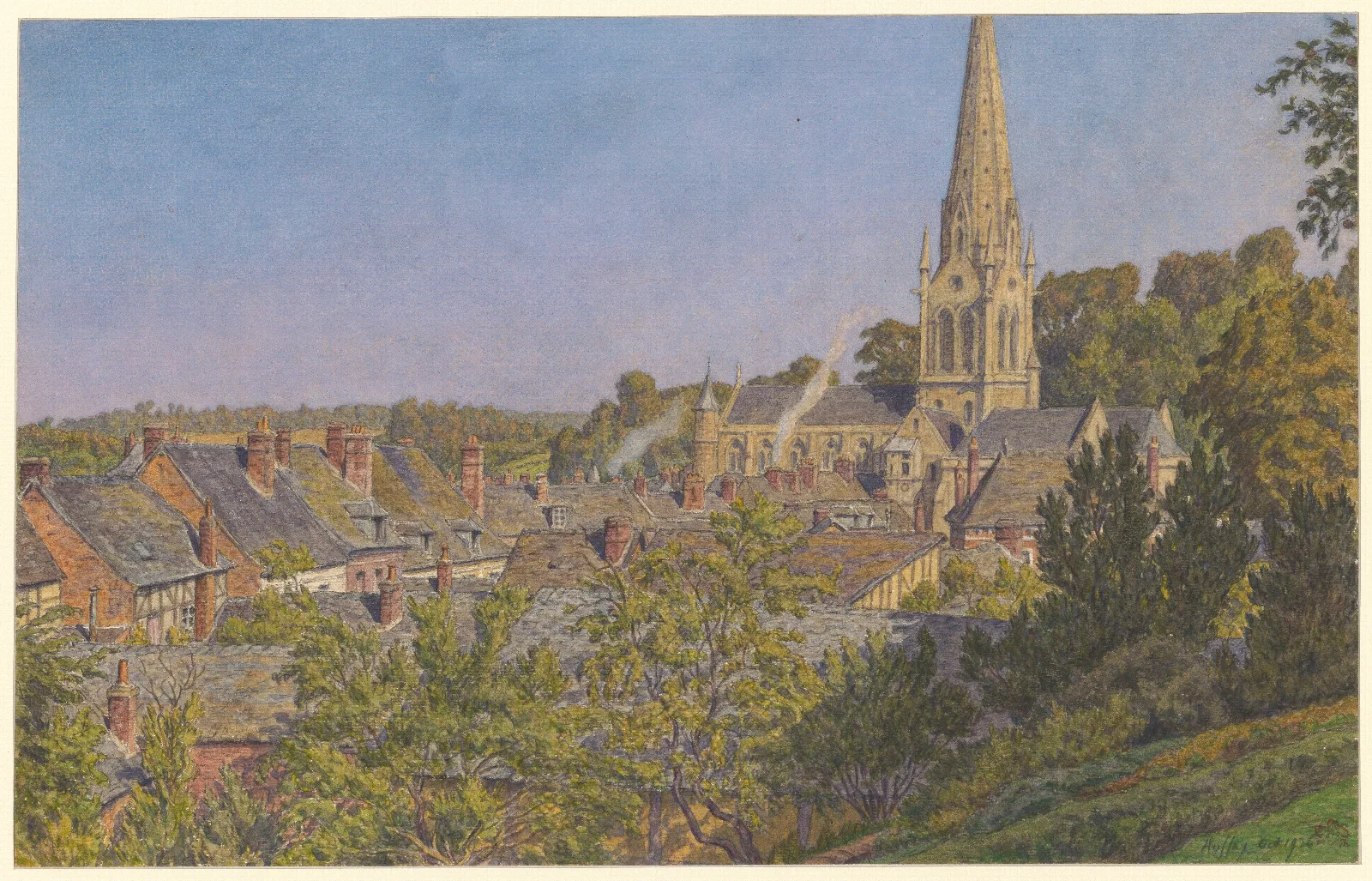 Auffay Wall Art by Henri Rivière - Canvas Print
