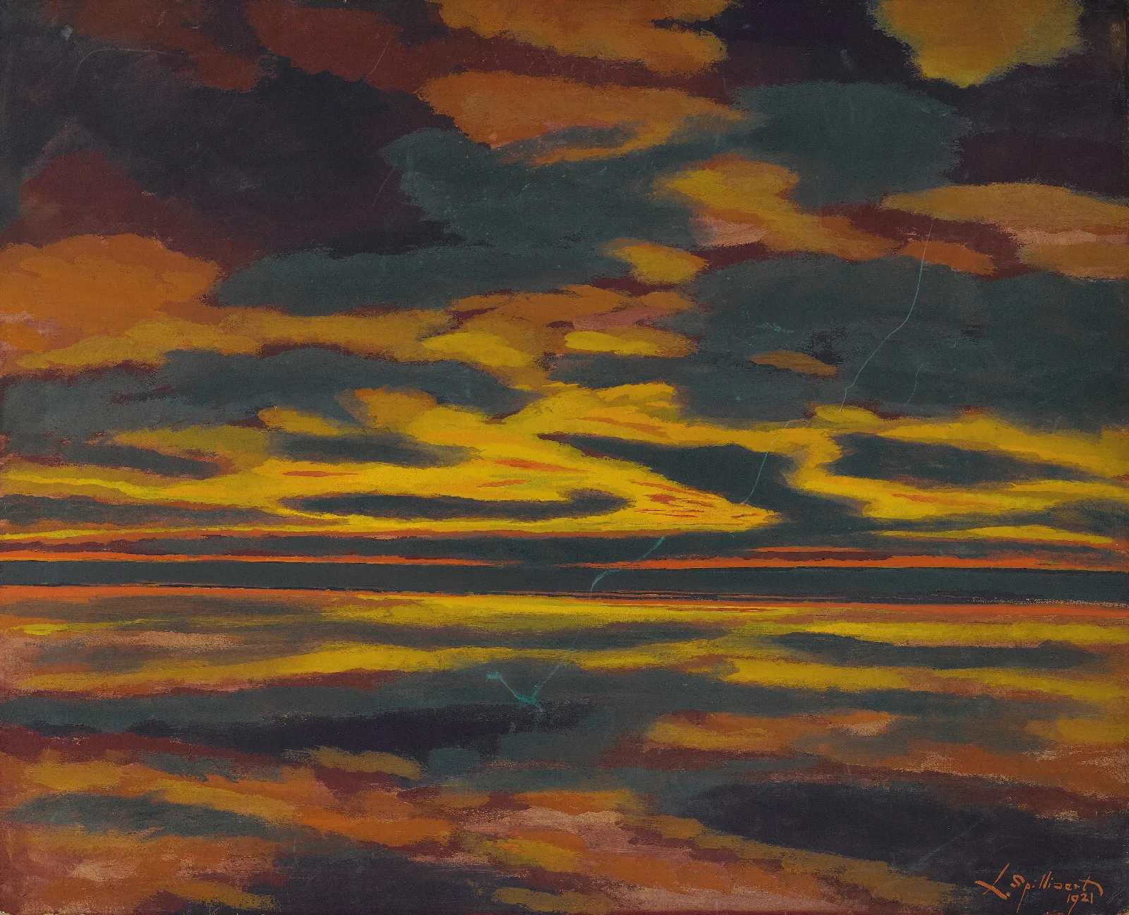 Leclair Vert Sur La Mer Wall Art by Léon Spilliaert - Canvas Print