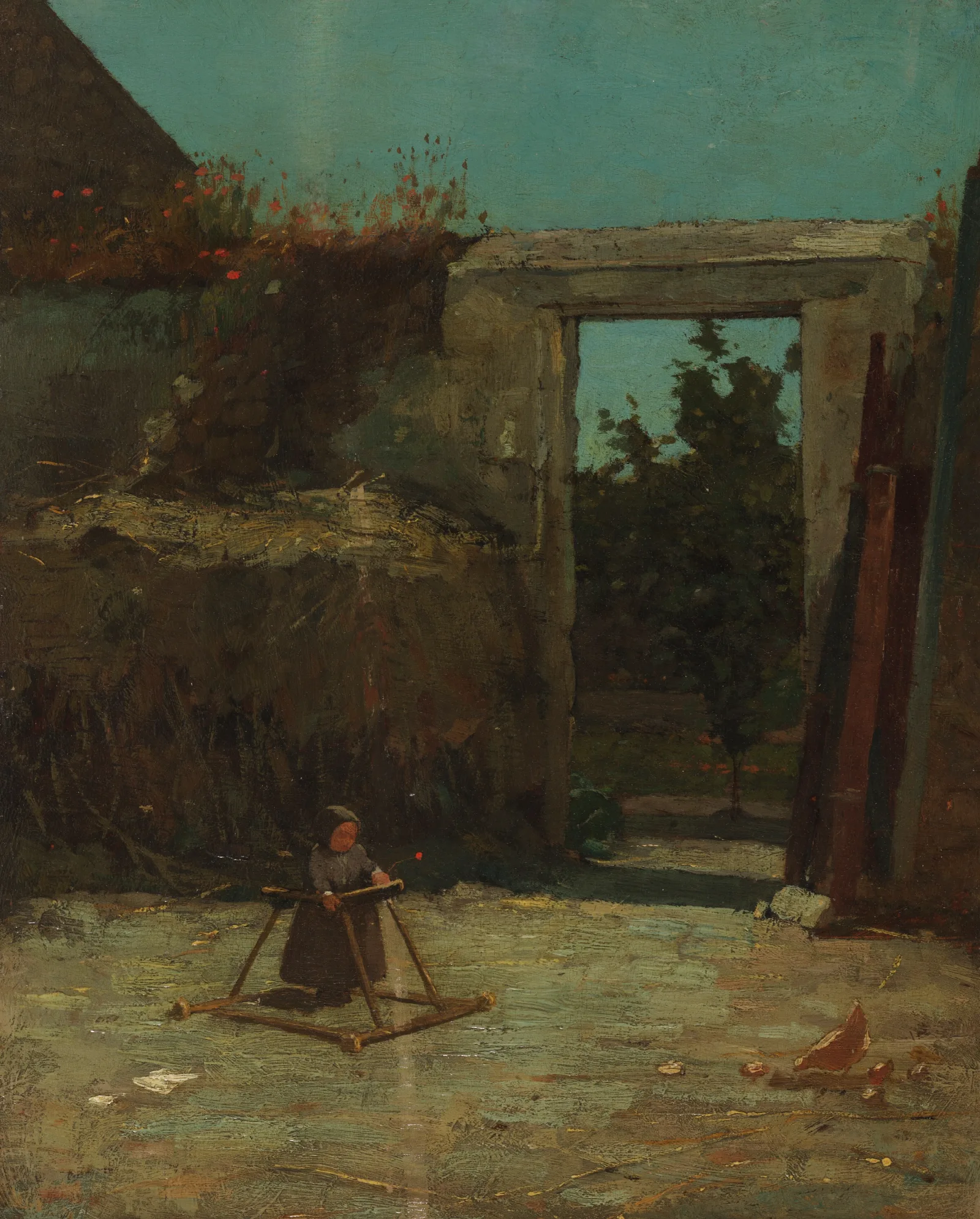 French Farmyard Wall Art by Winslow Homer - Canvas Print