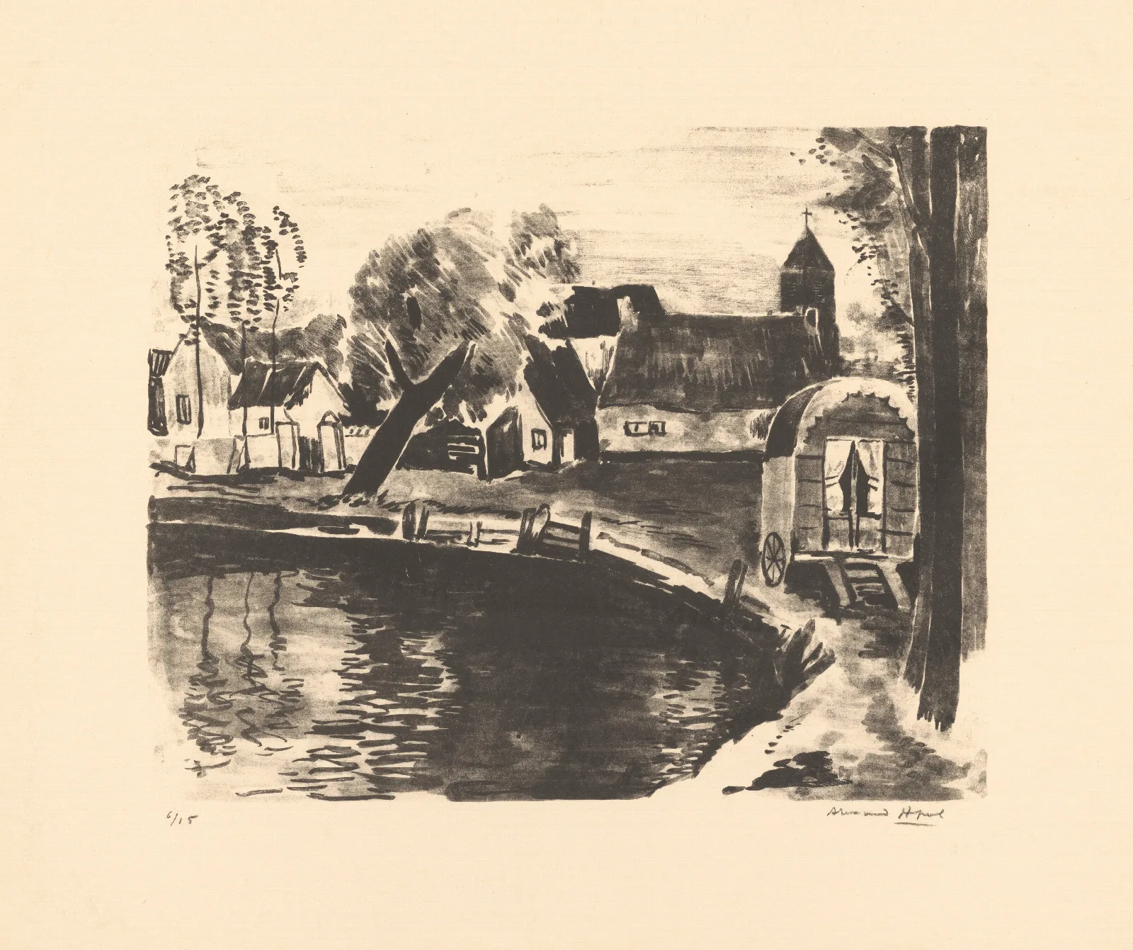 Paysage A Eikenvliet Wall Art by Armand Apol - Canvas Print