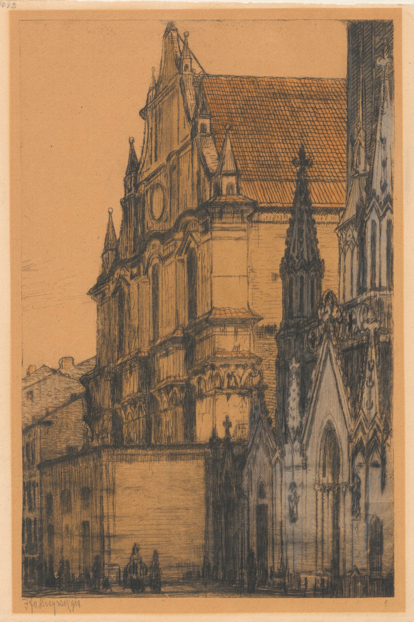 The Piarist Church Wall Art by Feliks Jabłczyński - Canvas Print
