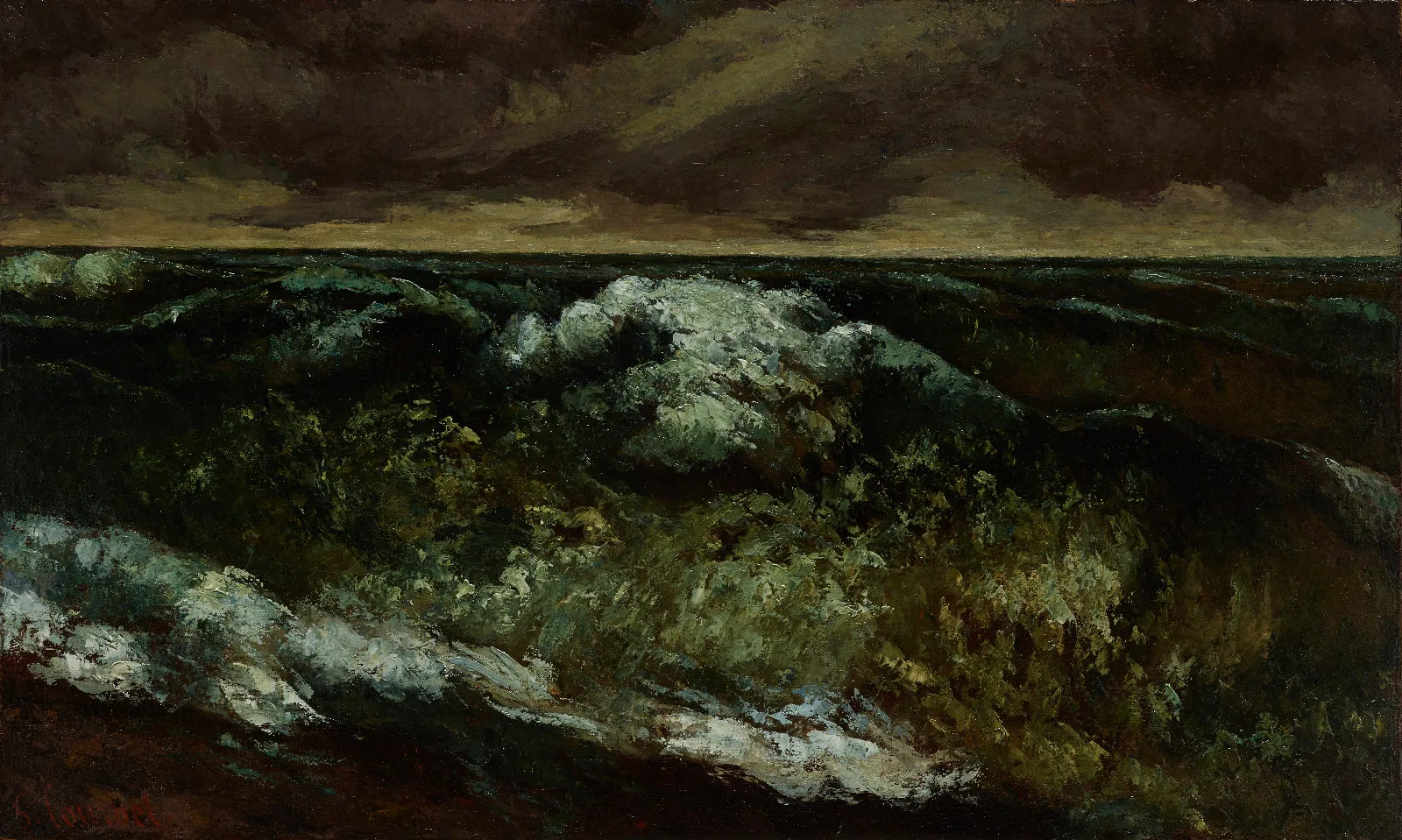 The Wave 10 Wall Art by Gustave Courbet - Canvas Print