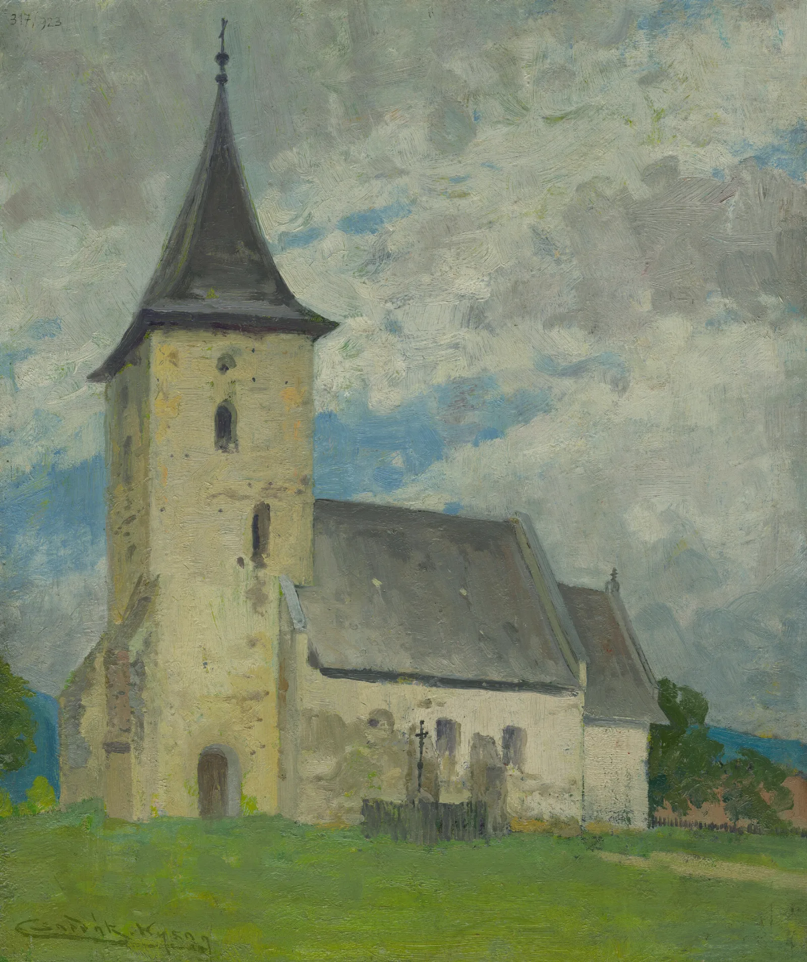 Church In Kysak Wall Art by Ľudovít Čordák - Canvas Print