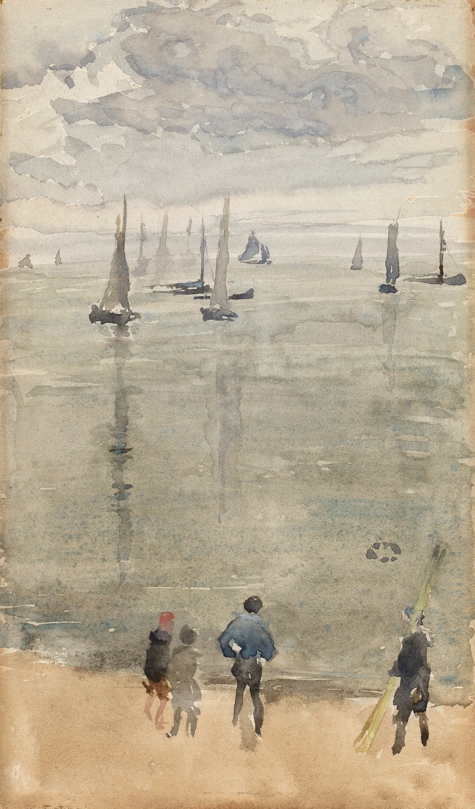Violet The Return Of The Fishing Boats Wall Art by James Abbott McNeill Whistler - Canvas Print