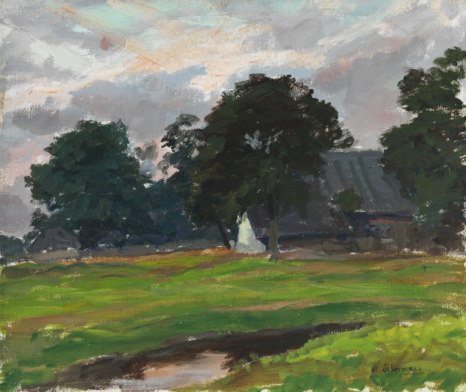 Hollandisches Bauernhaus Wall Art by Max Liebermann - Canvas Print
