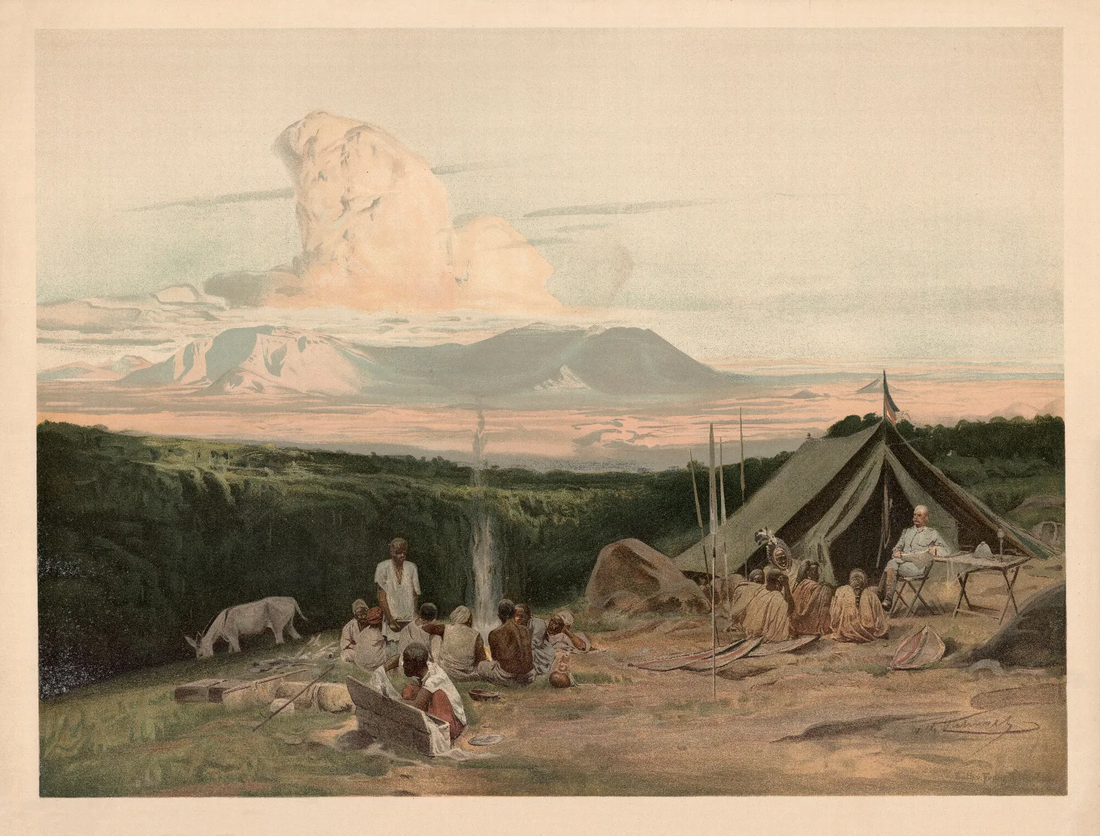 German Southeast Africa Wall Art by Wilhelm Kuhnert - Canvas Print