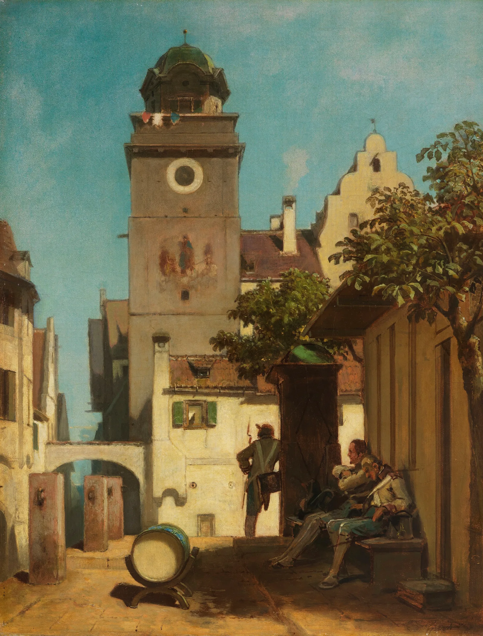 Die Stadtwache Wall Art by Carl Spitzweg - Canvas Print