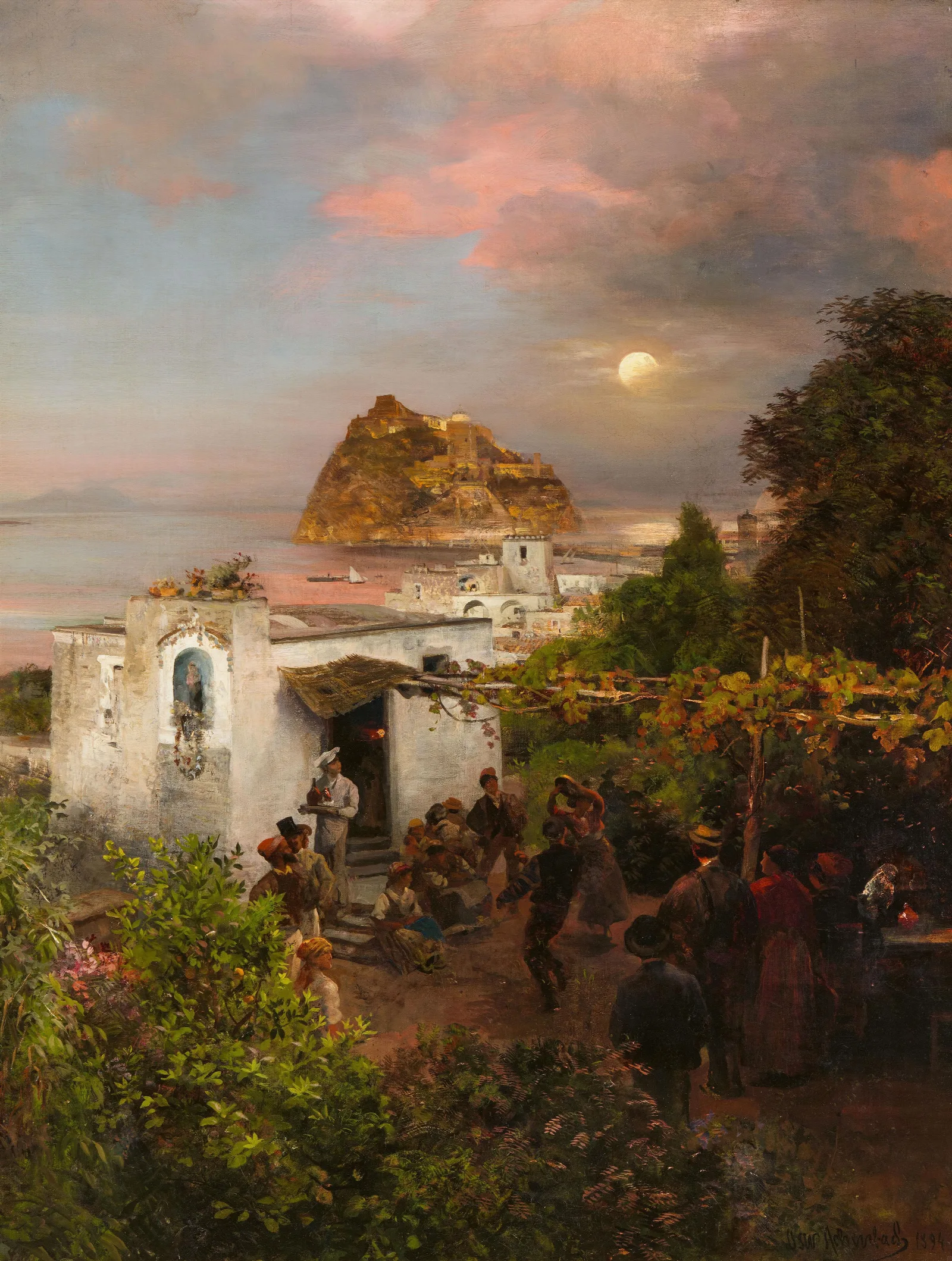 Ansicht Von Ischia Wall Art by Oswald Achenbach - Canvas Print