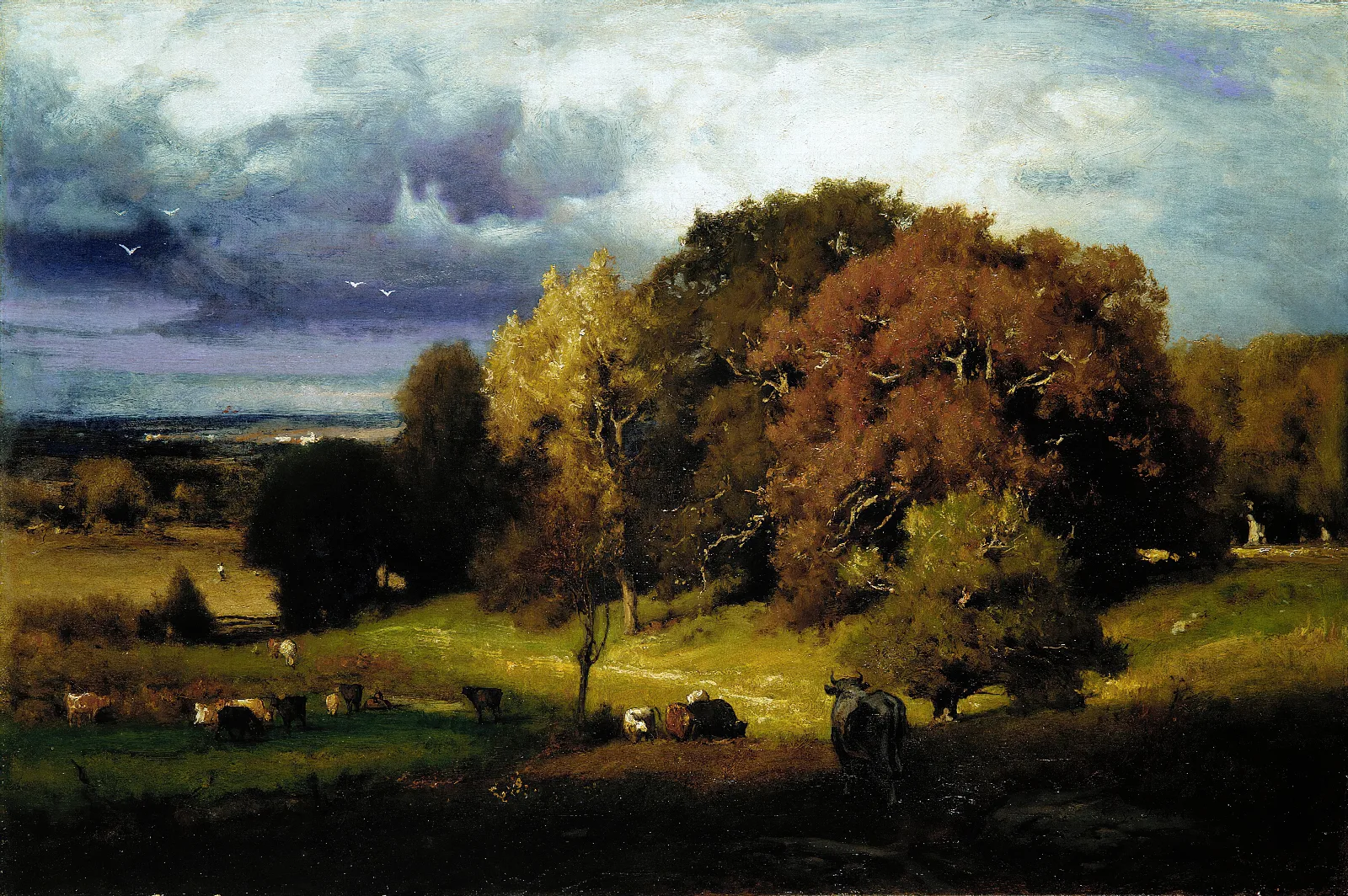Autumn Oaks Wall Art by George Inness - Canvas Print