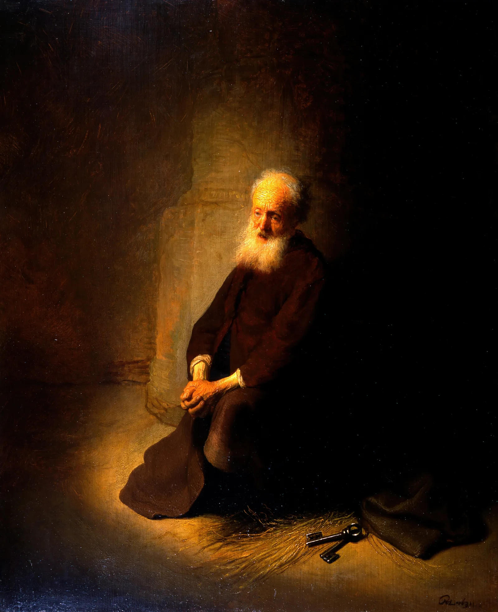 St Peter In Prison Wall Art by Rembrandt van Rijn - Canvas Print