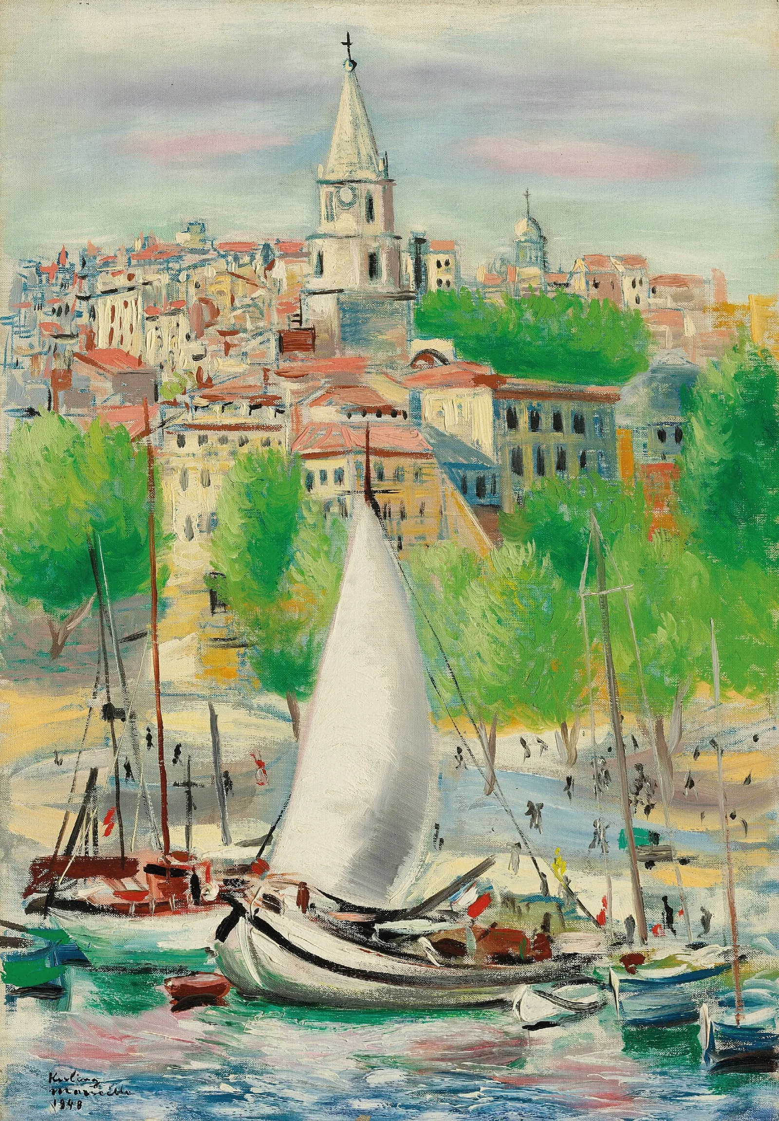 Marseille 3 Wall Art by Moïse Kisling - Canvas Print