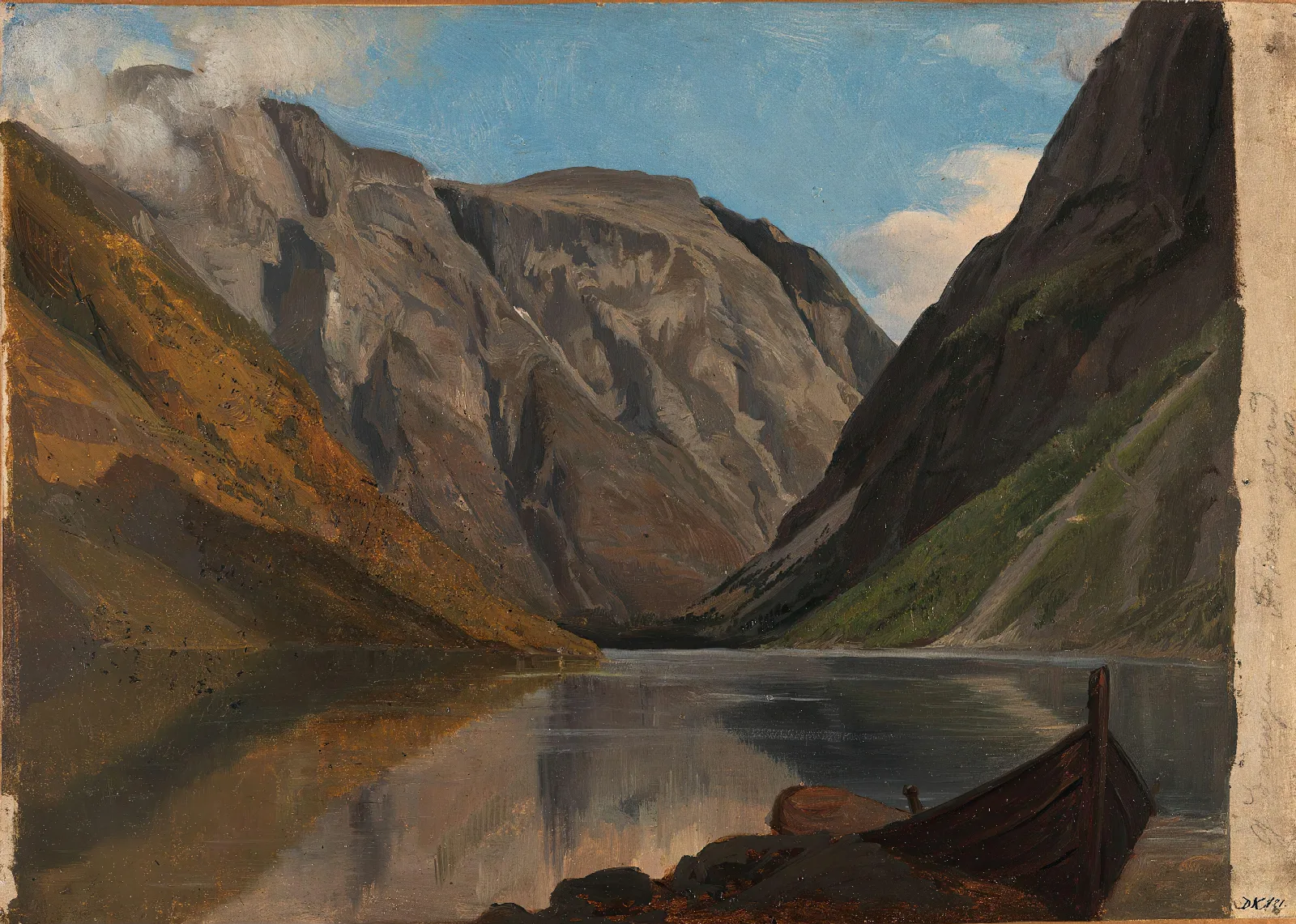 View Of Gudvangen Wall Art by Adolph Tidemand - Canvas Print