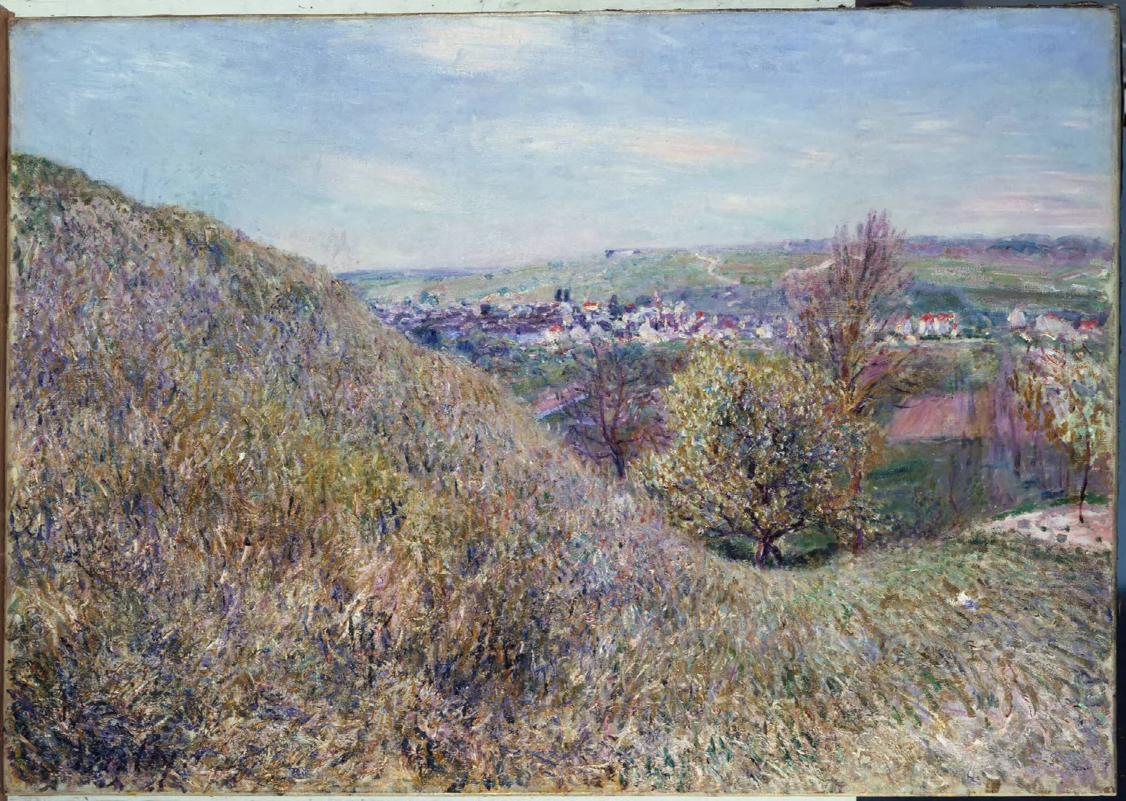 On The Hills Of Moret In Spring Morning Wall Art by Alfred Sisley - Canvas Print
