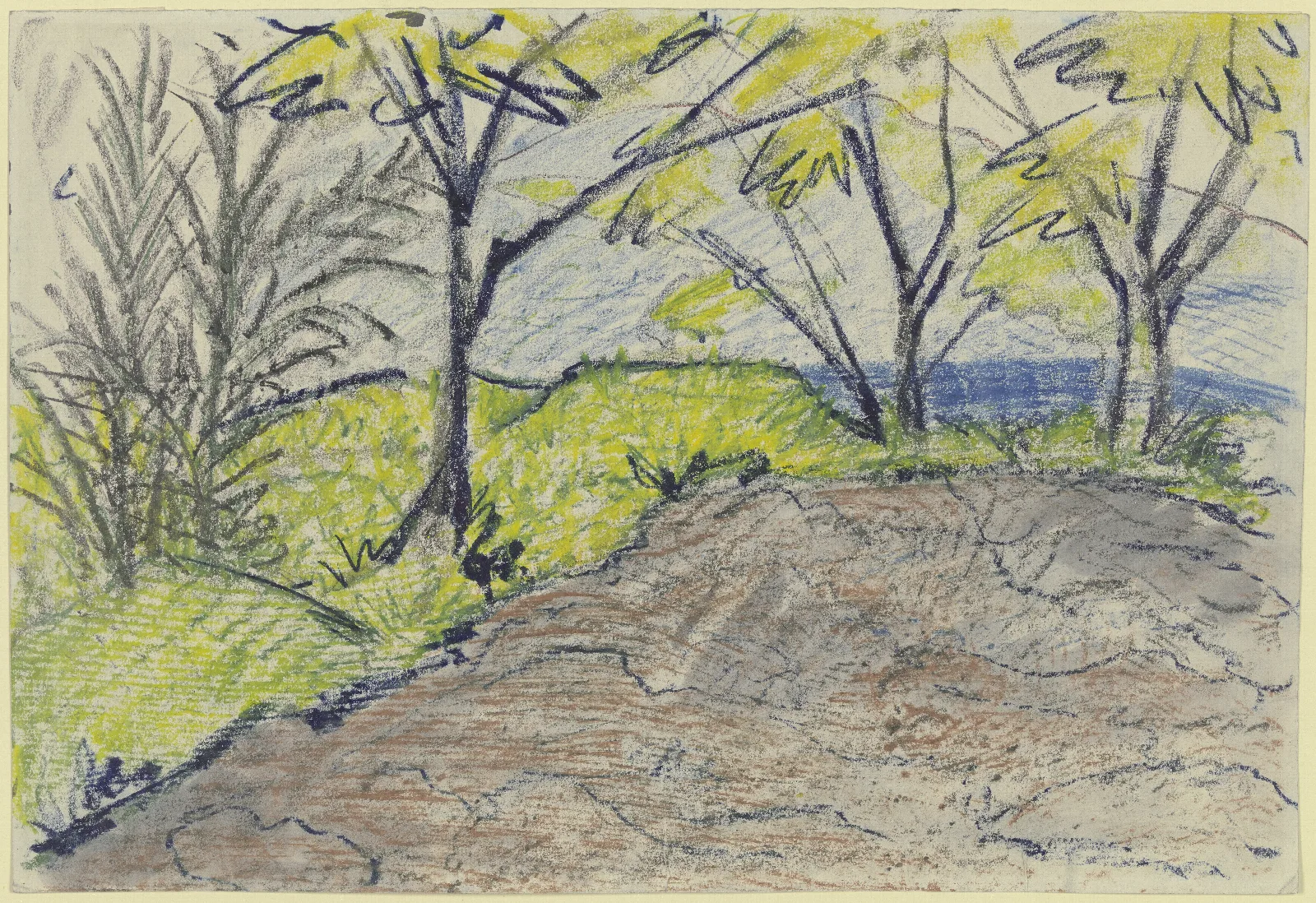 Landscape 13 Wall Art by Otto Mueller - Canvas Print