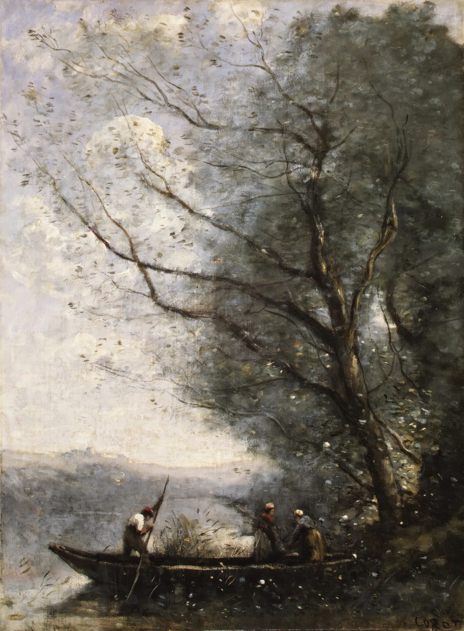 The Ferryman 2 Wall Art by Jean-Baptiste-Camille Corot - Canvas Print
