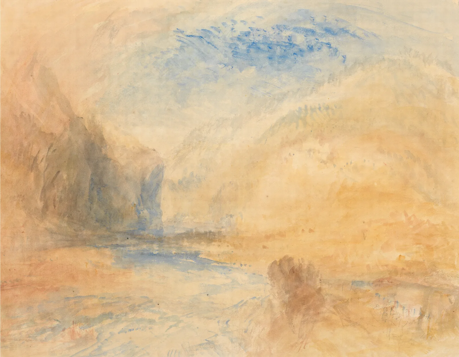 Mountain Landscape With Lake Wall Art by Joseph Mallord William Turner - Canvas Print