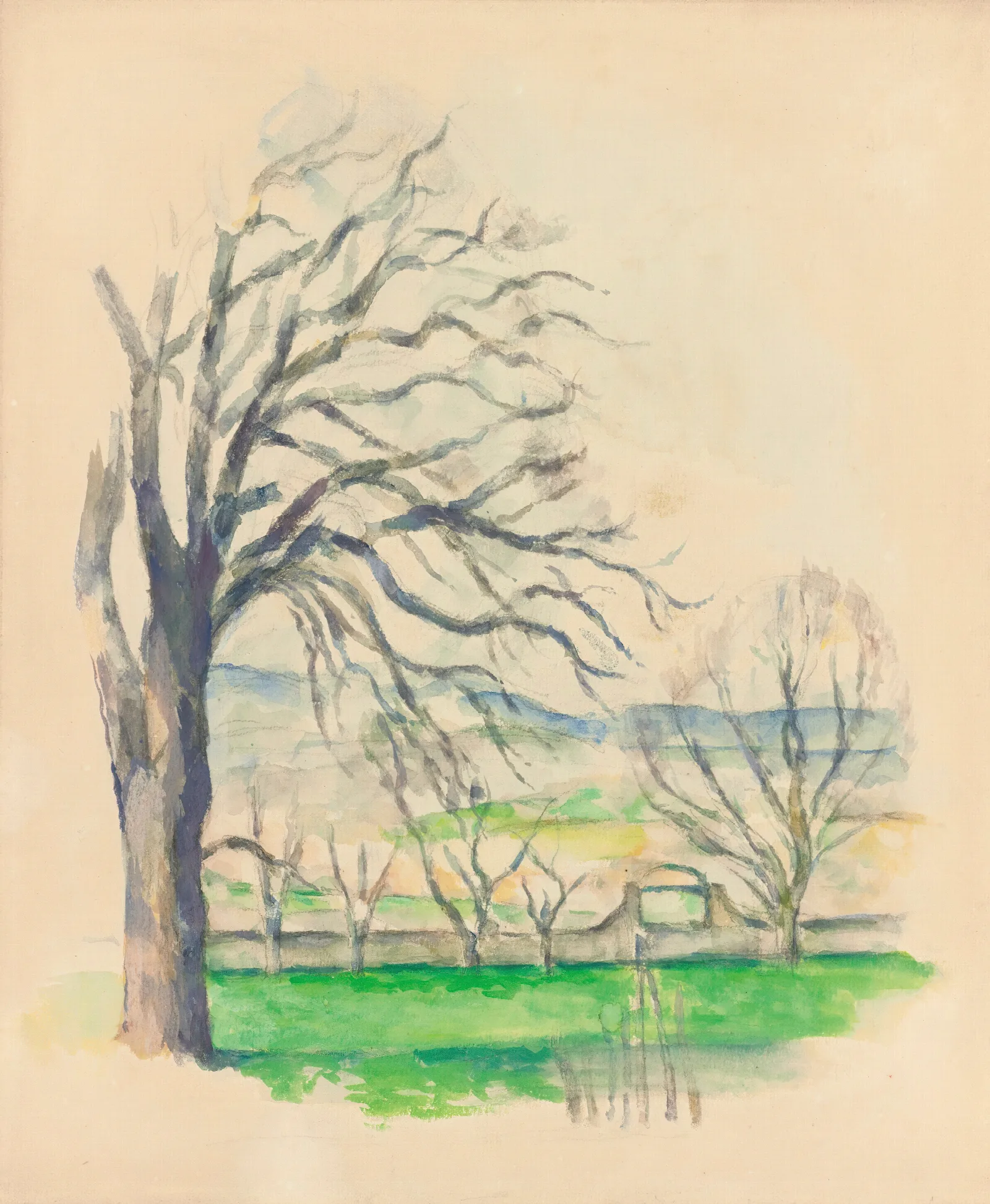 Arbre Depouille Au Jas De Bouffan Wall Art by Paul Cézanne - Canvas Print
