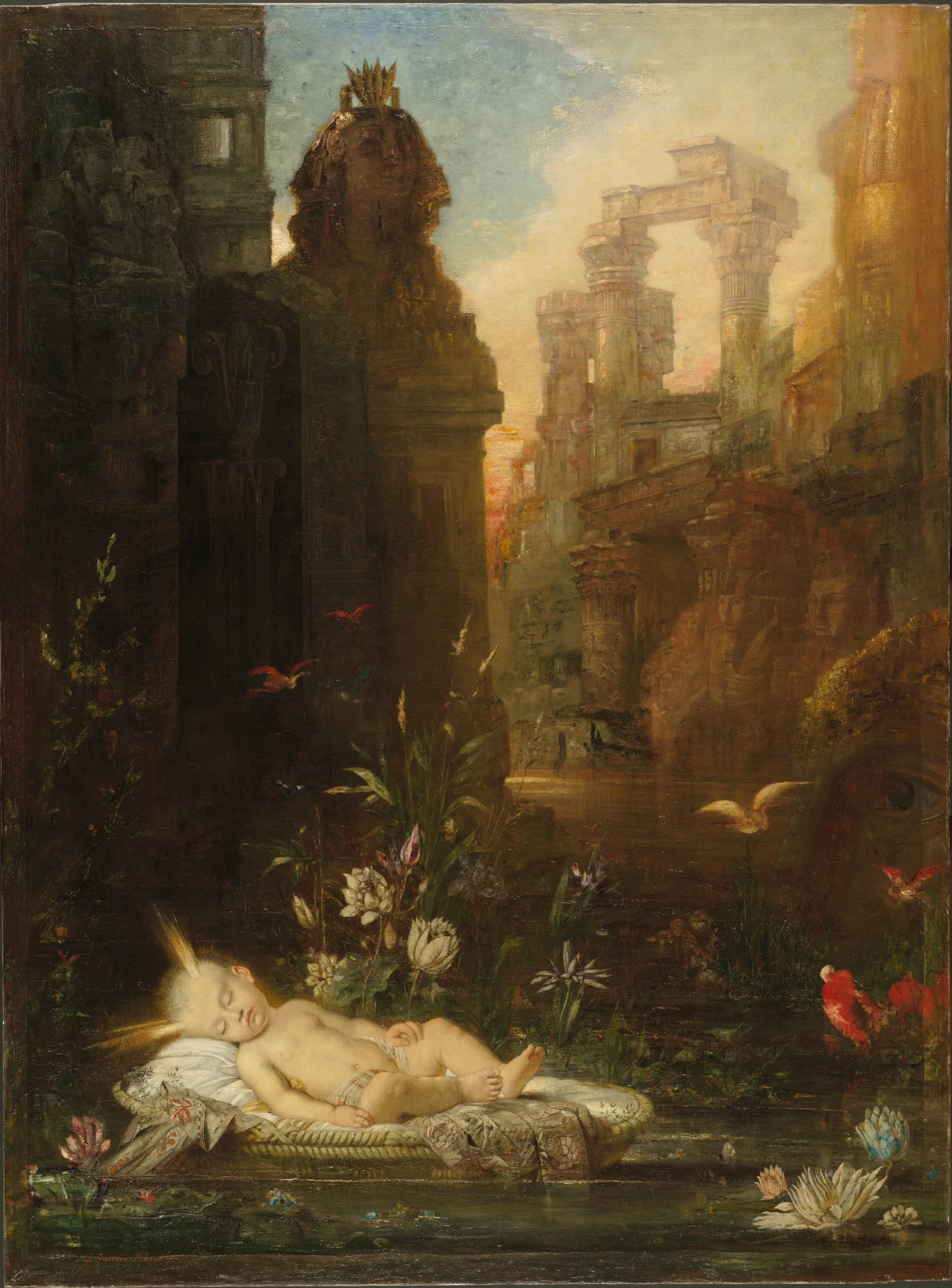 The Infant Moses Wall Art by Gustave Moreau - Canvas Print