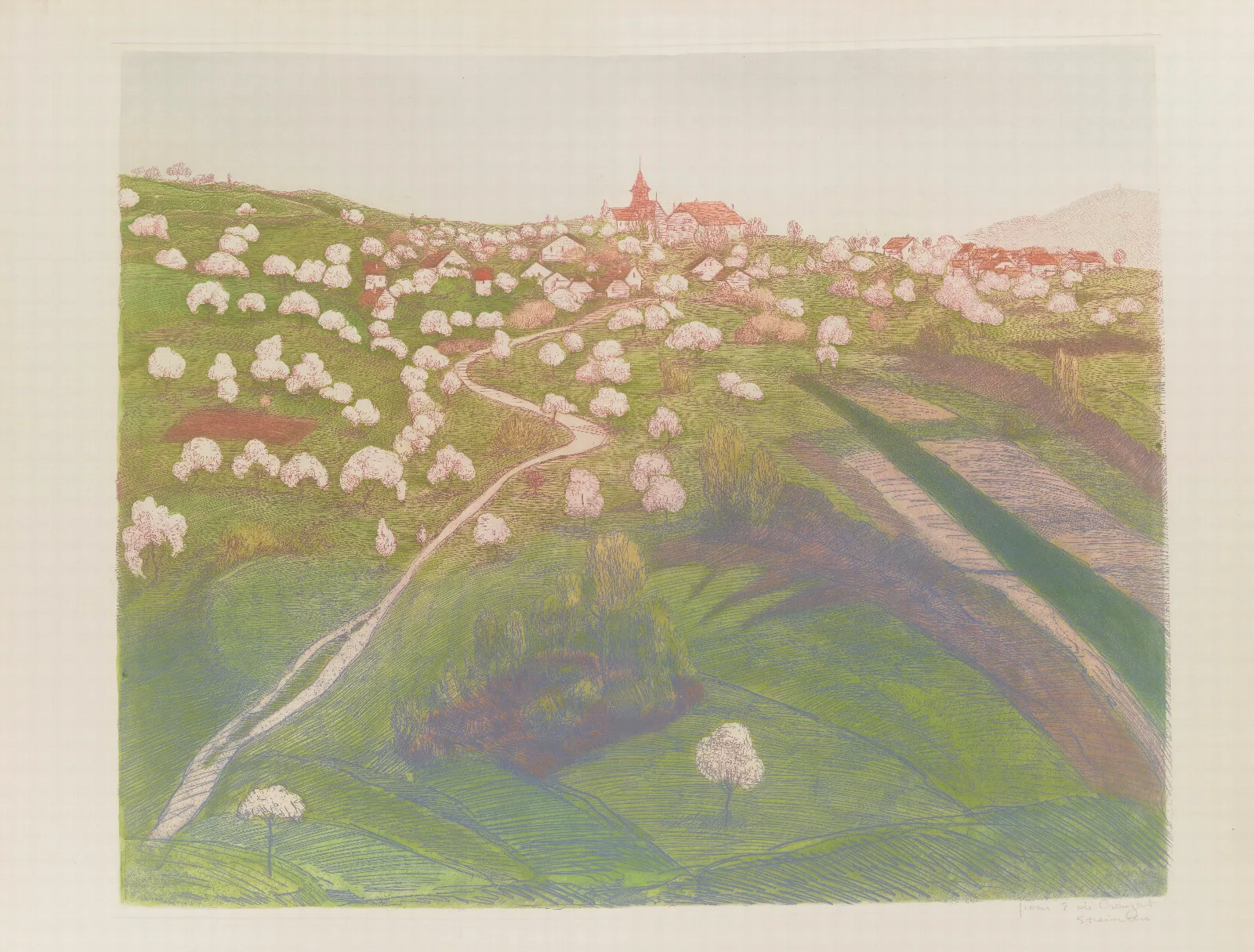 Vue De Belmont Pres De Lausanne N 2 Wall Art by Théophile Alexandre Steinlen - Canvas Print
