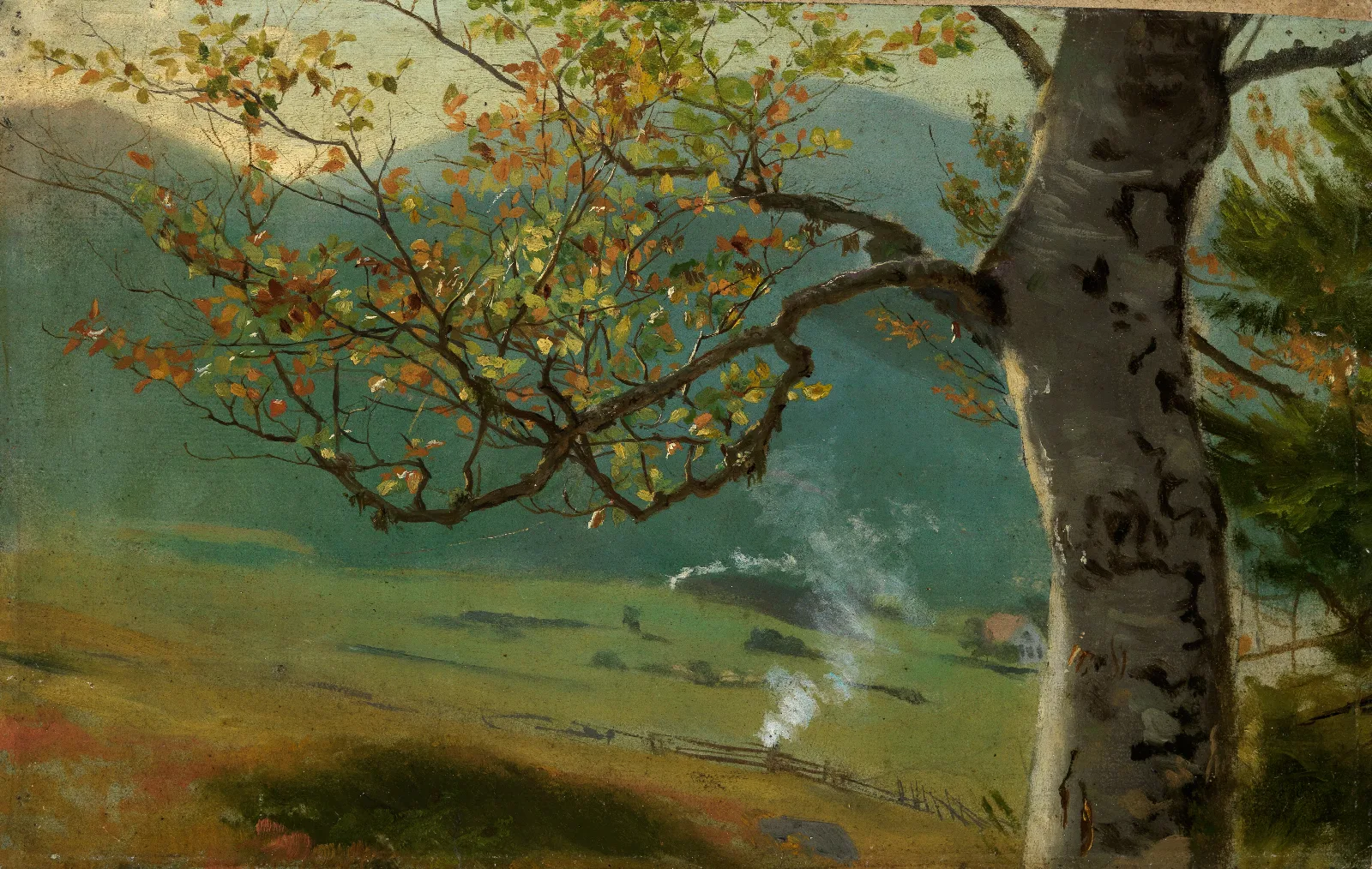 Herbstlicher Baum Vor Wiesental Wall Art by Hans Thoma - Canvas Print