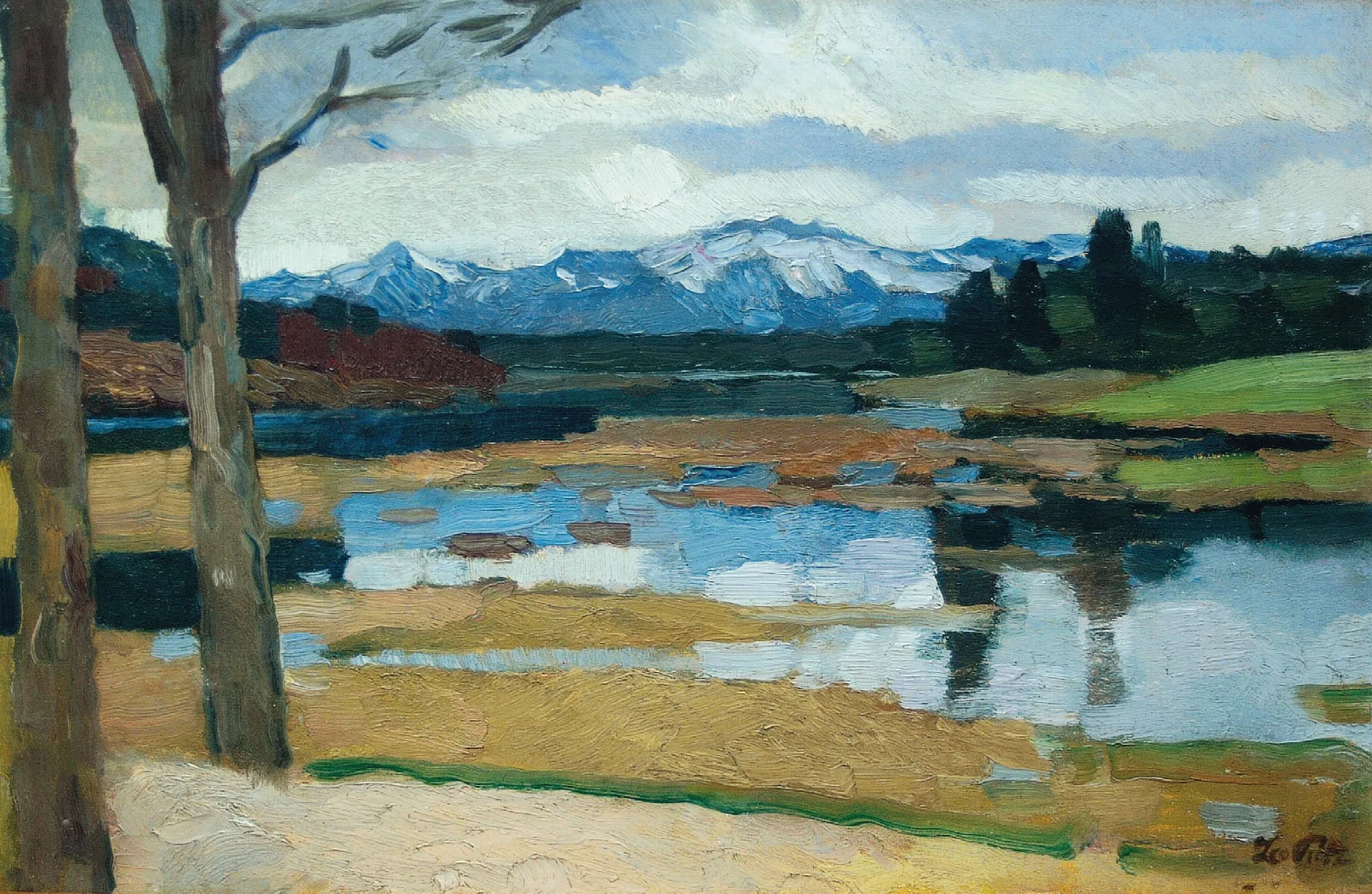 Kampenwand Chiemsee 2 Wall Art by Leo Putz - Canvas Print