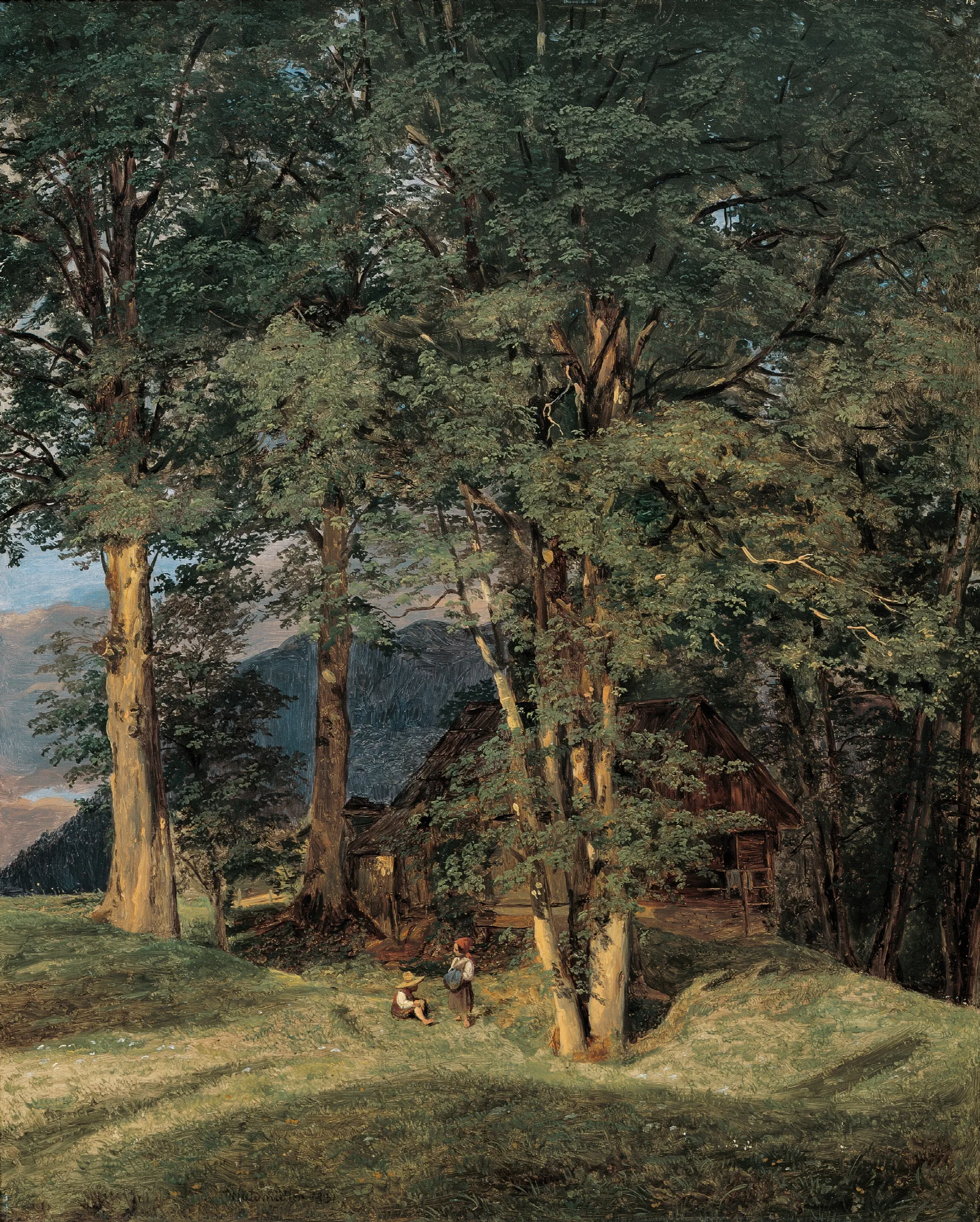 Ahornbaume Bei Ischl Wall Art by Ferdinand Georg Waldmüller - Canvas Print