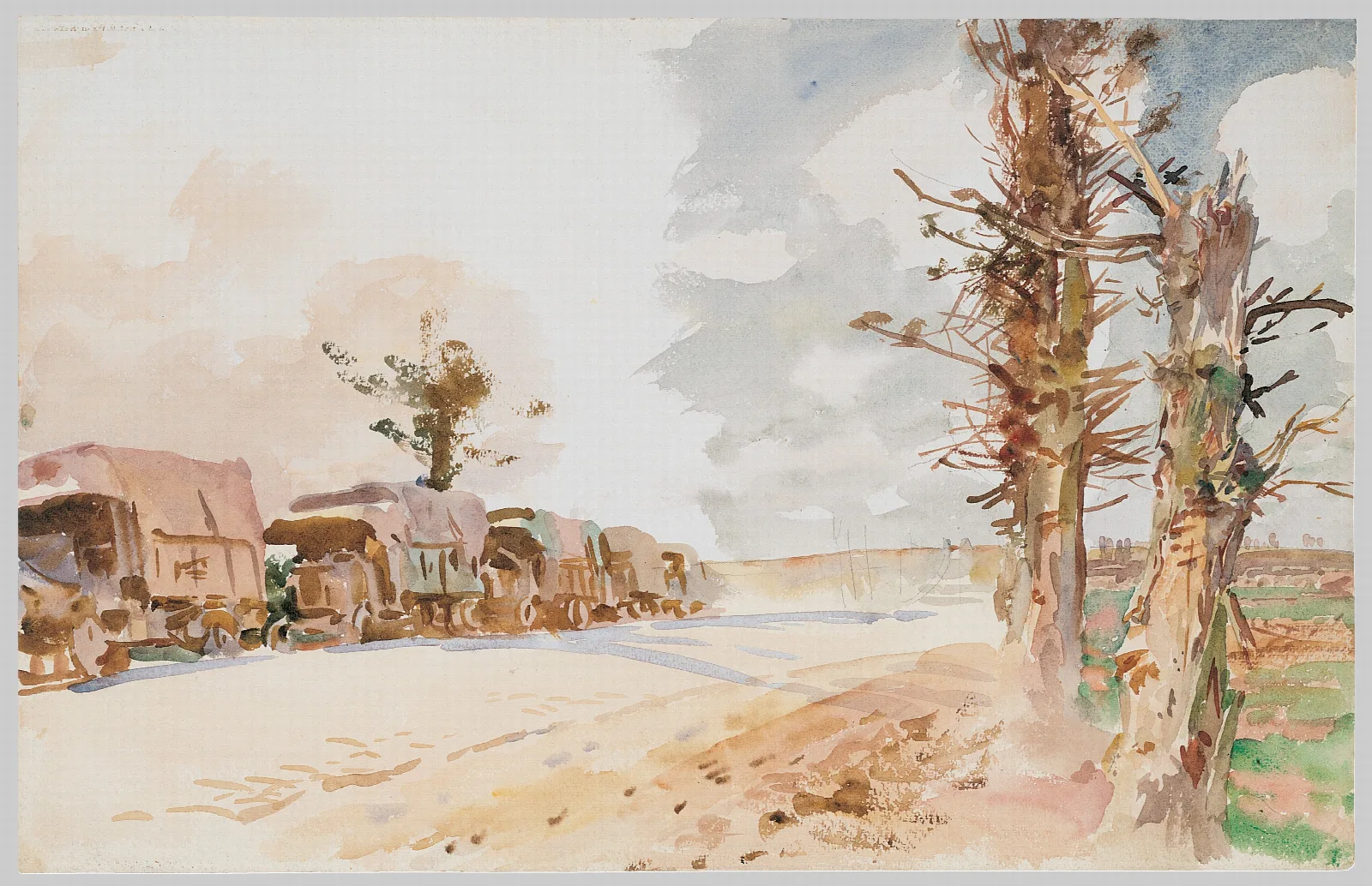 Truck Convoy Wall Art by John Singer Sargent - Canvas Print