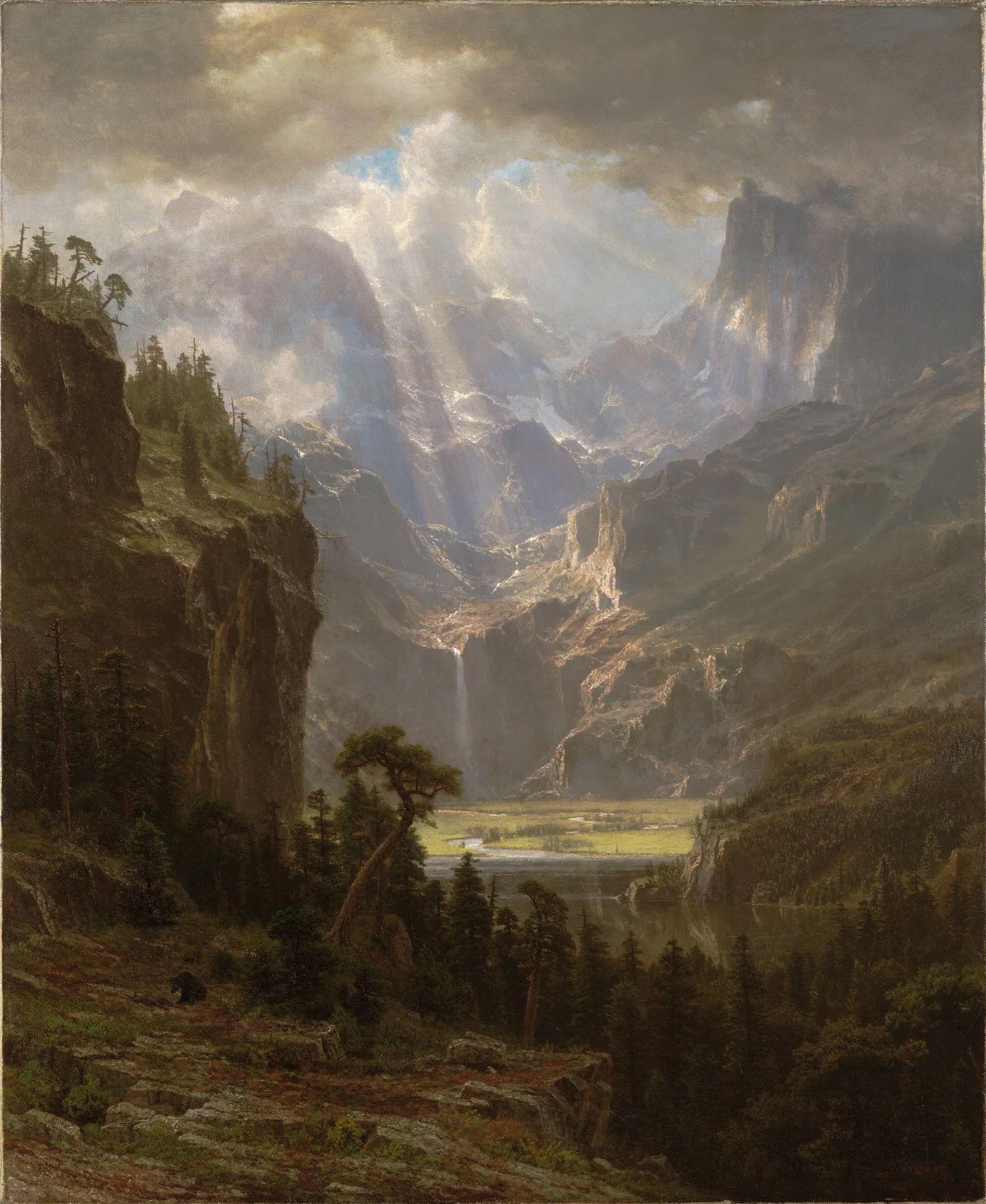Rocky Mountains Landers Peak Wall Art by Albert Bierstadt - Canvas Print