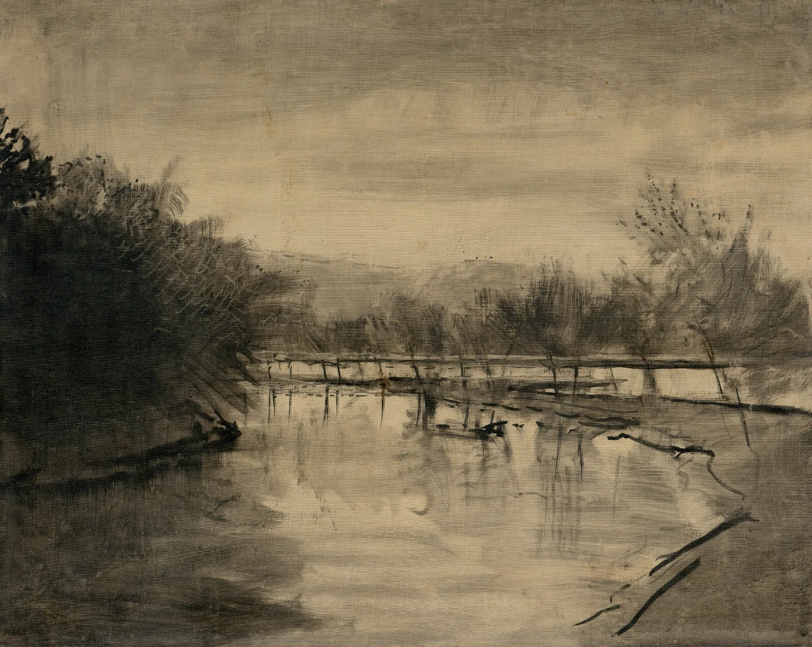 The Poprad Near Strazky Wall Art by Ladislav Mednyánszky - Canvas Print