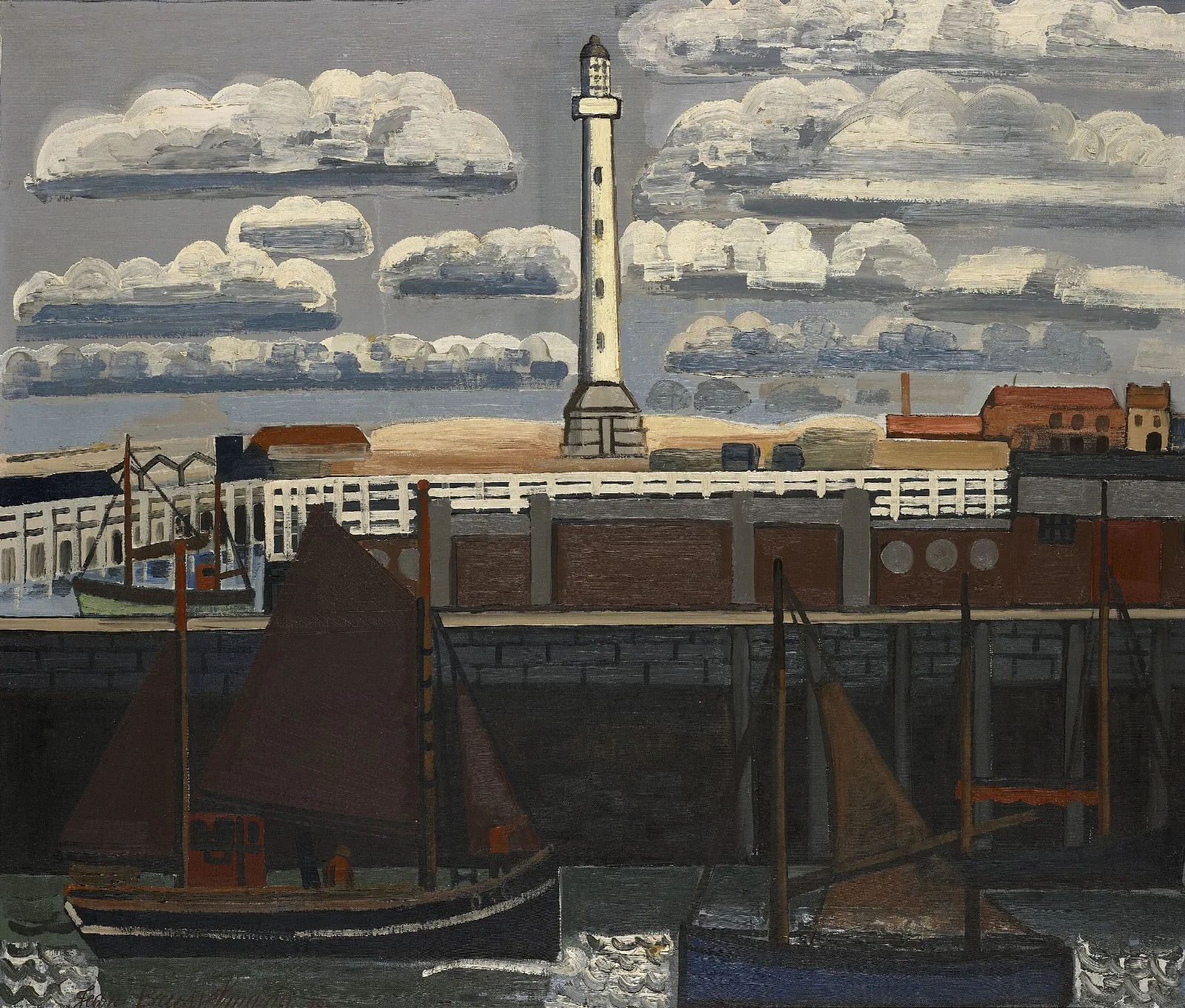 Vuurtoren Te Oostende Wall Art by Jean Brusselmans - Canvas Print