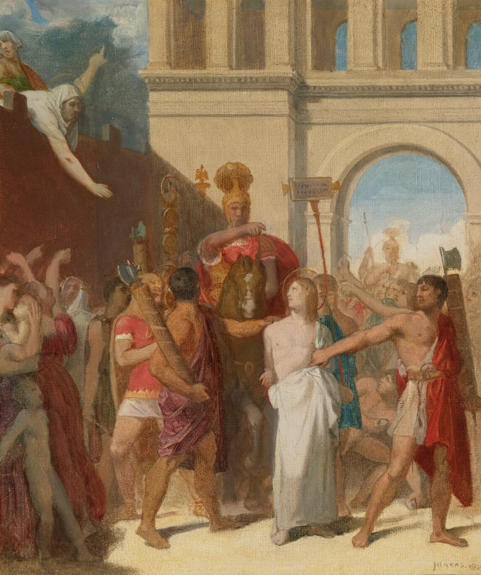 The Martyrdom Of St Symphorian Wall Art by Jean Auguste Dominique Ingres - Canvas Print