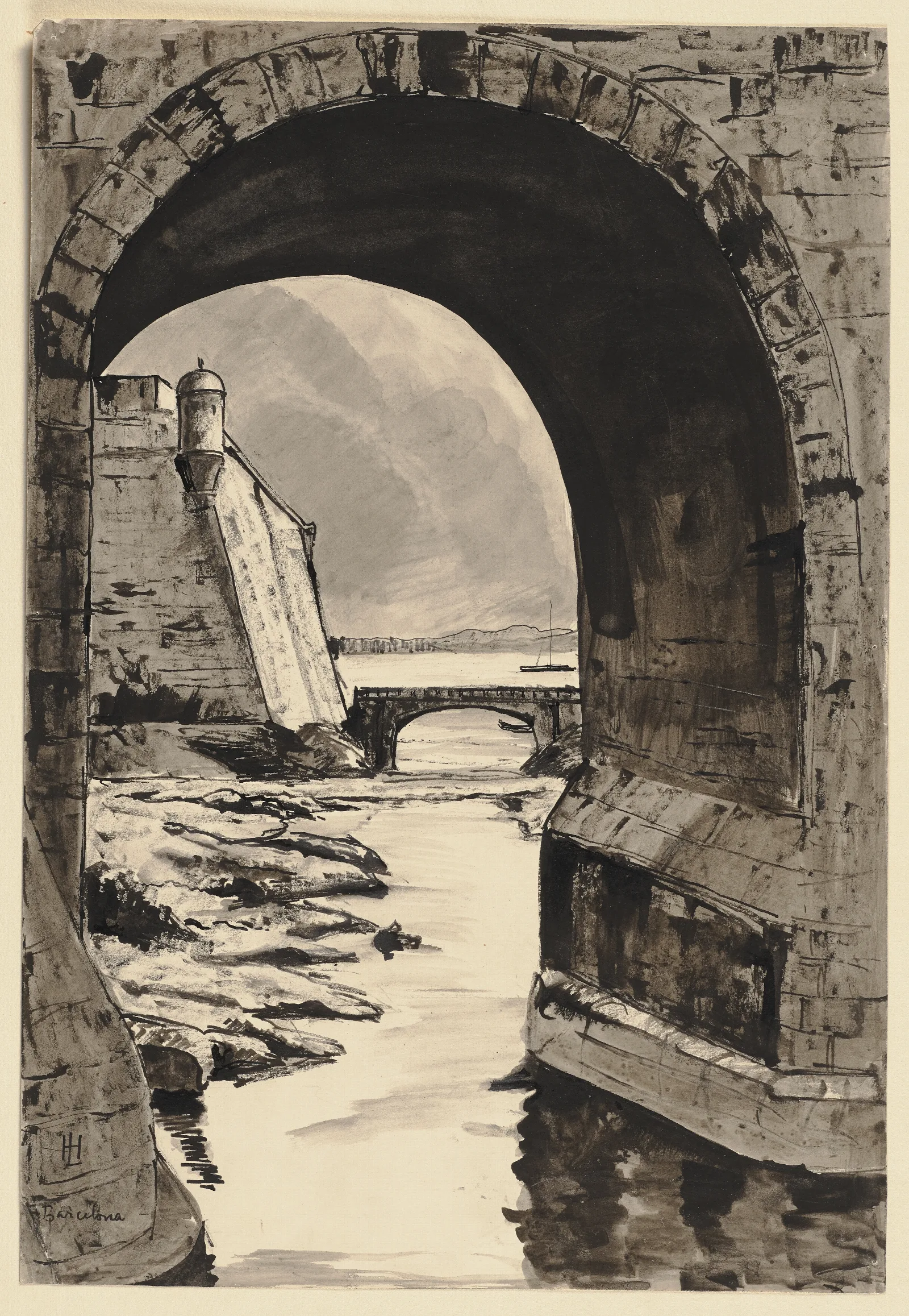 The Port Of Barcelona Wall Art by Hermann Lismann - Canvas Print