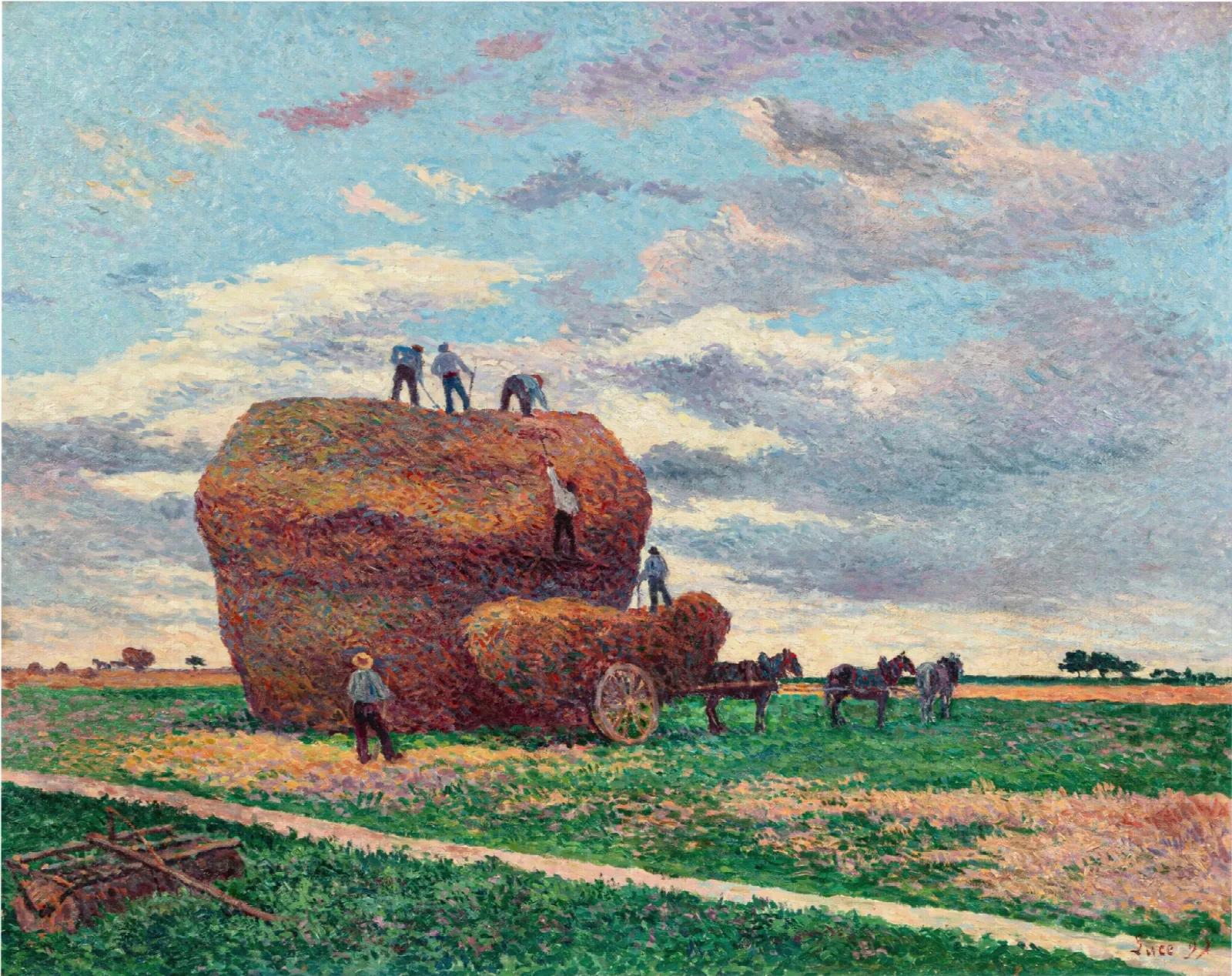 La Meule De Foin Wall Art by Maximilien Luce - Canvas Print