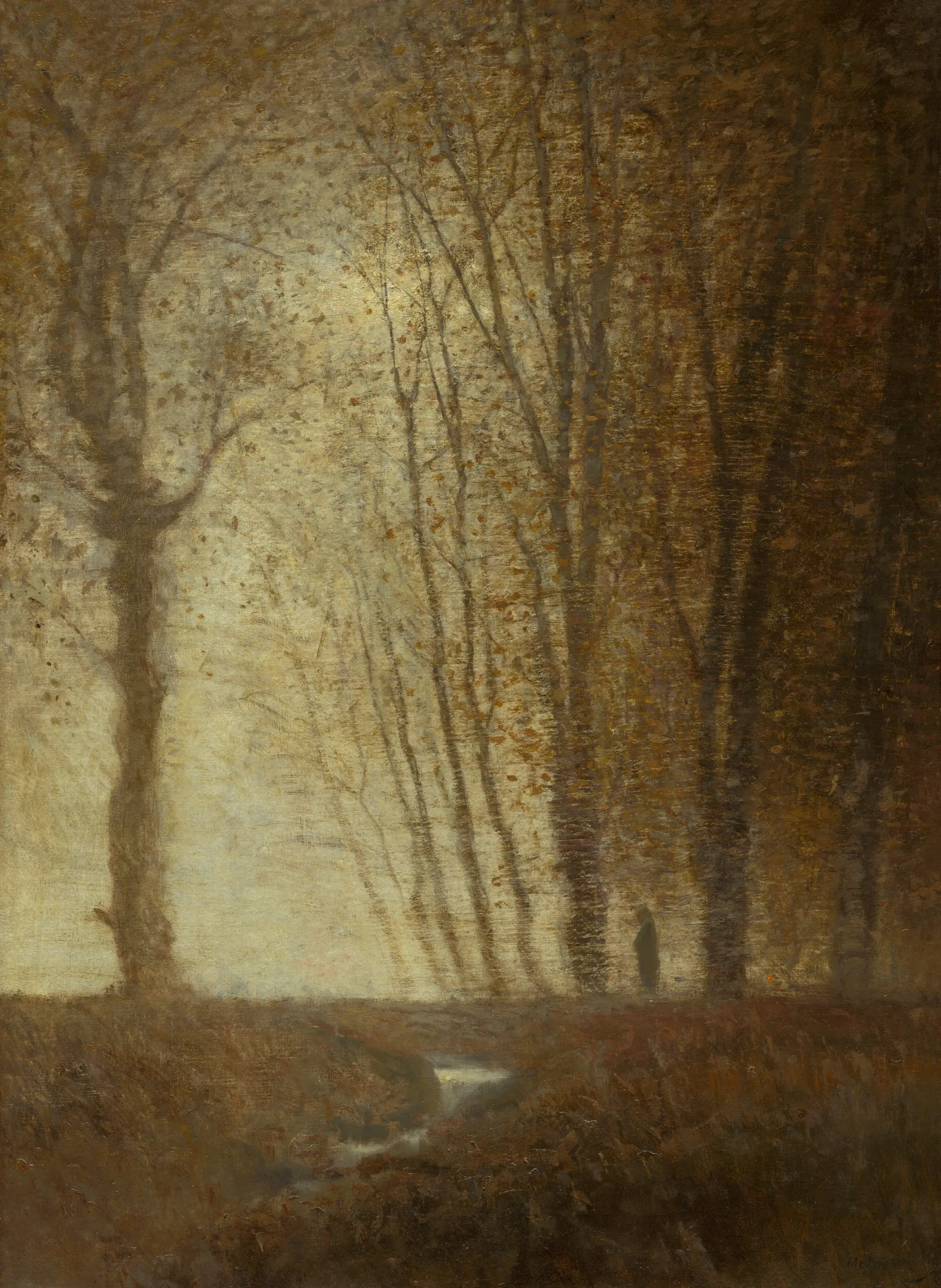 Edge Of The Forest In The Moonlight Wall Art by Ladislav Mednyánszky - Canvas Print