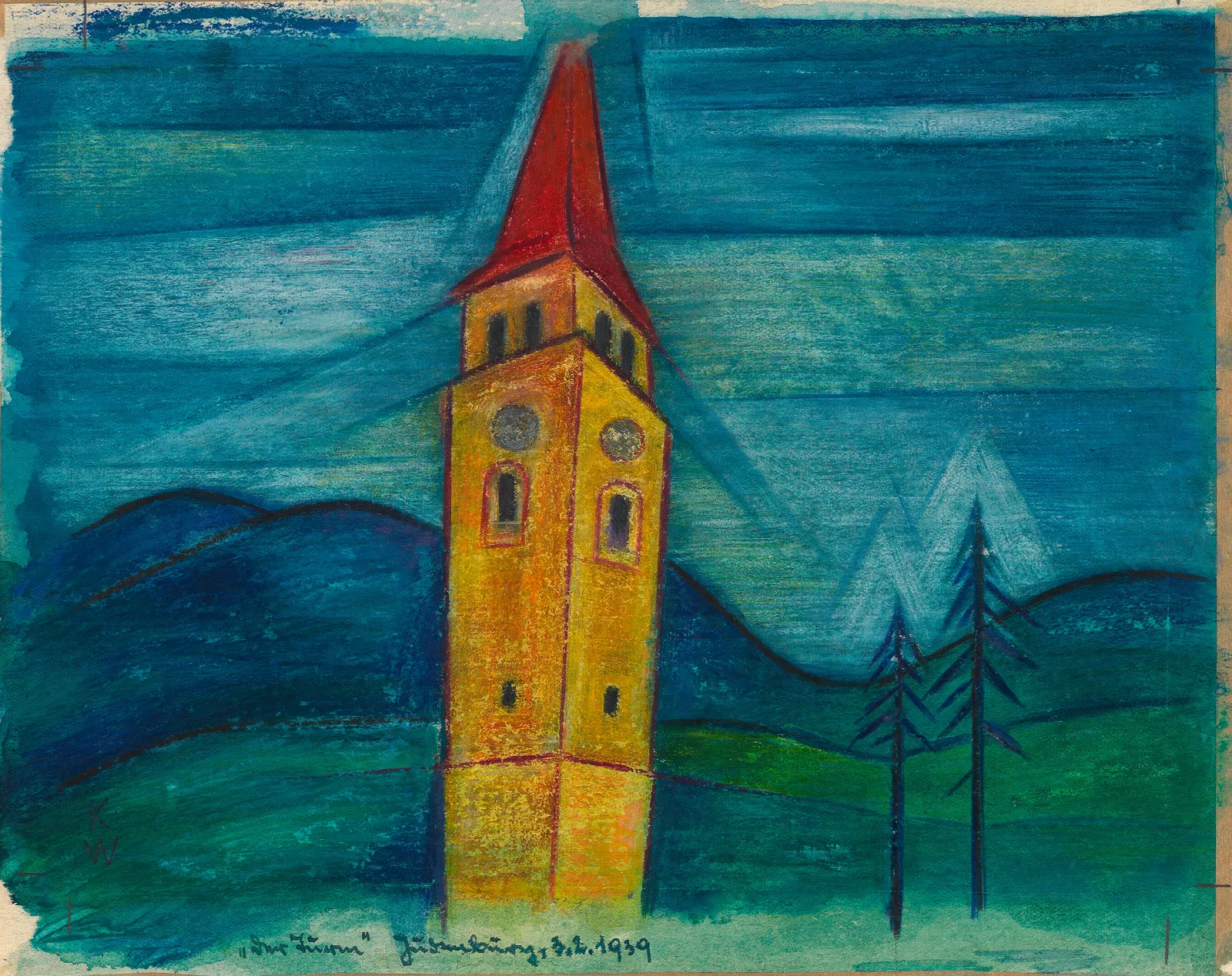 Der Turm 2 Wall Art by Karl Wiener - Canvas Print