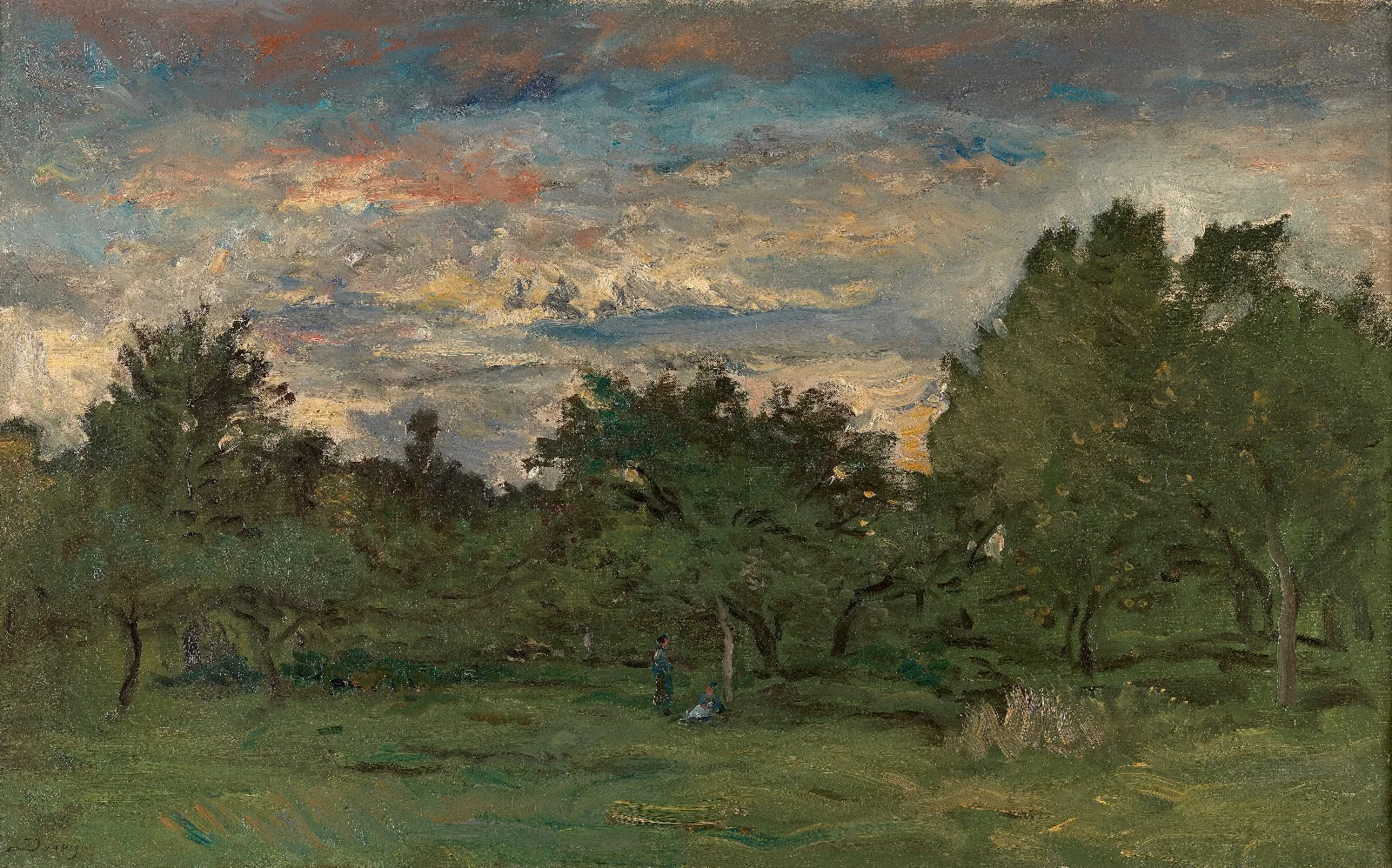 Orchard At Night Wall Art by Charles François Daubigny - Canvas Print