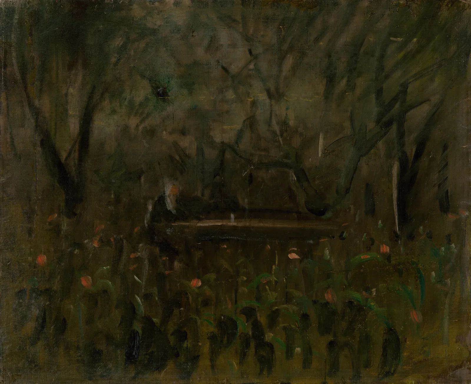 In The Garden At The Table Wall Art by Ladislav Mednyánszky - Canvas Print