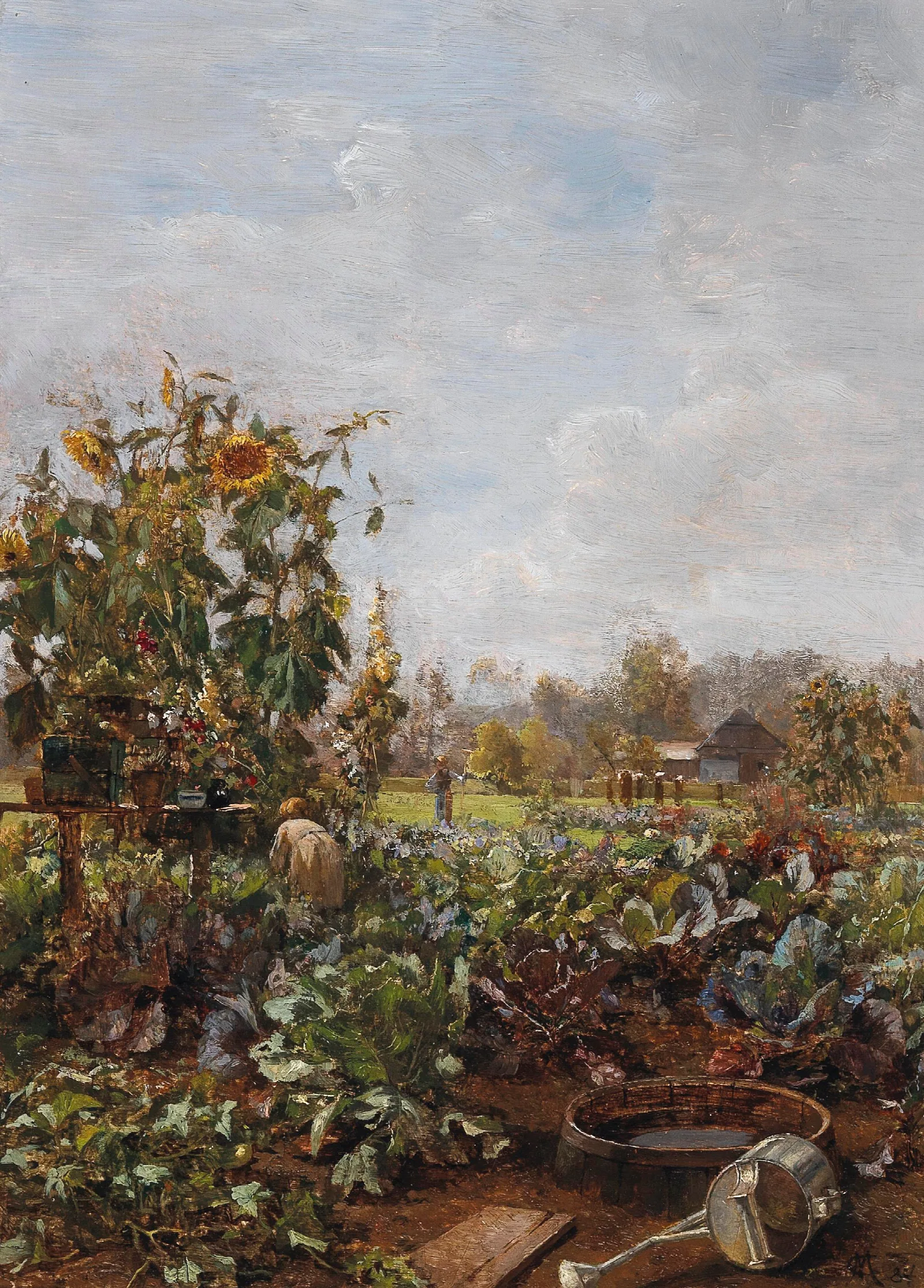 Rustic Garden Wall Art by Carl Moll - Canvas Print