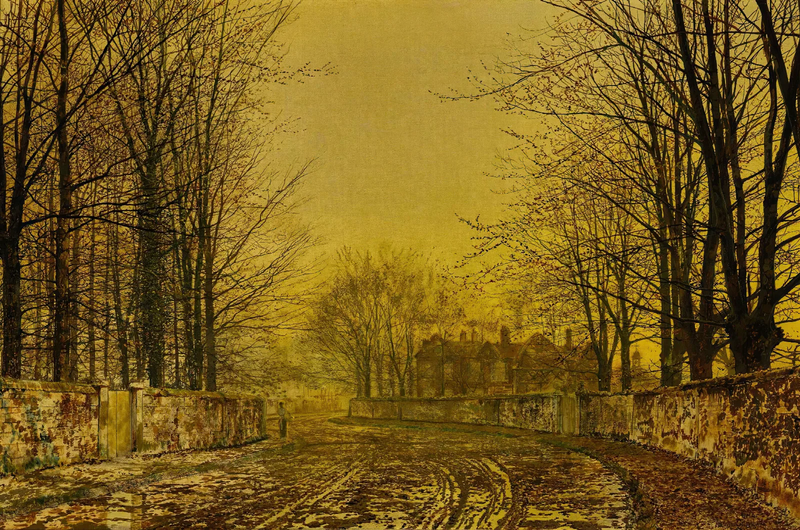 The Queens Highway Wall Art by John Atkinson Grimshaw - Canvas Print