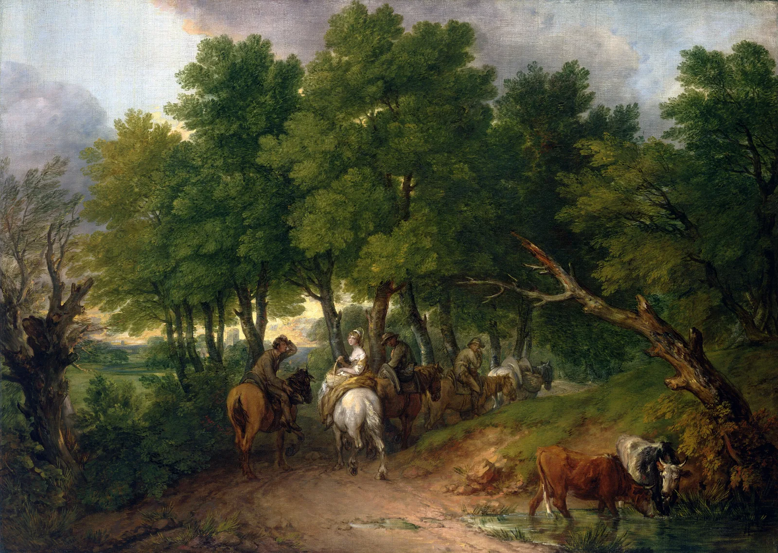 Road From Market Wall Art by Thomas Gainsborough - Canvas Print