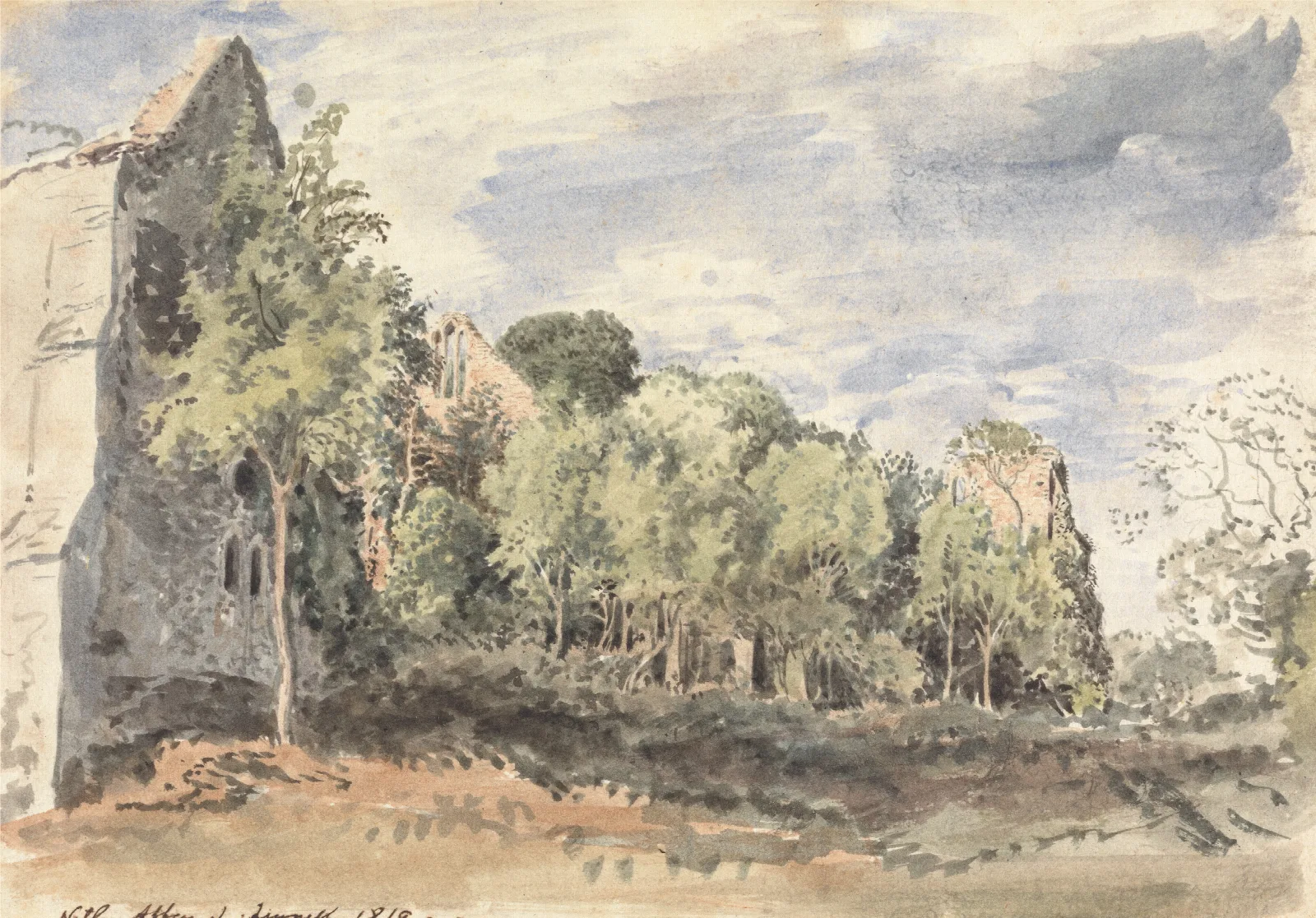 Netley Abbey Wall Art by John Linnell - Canvas Print