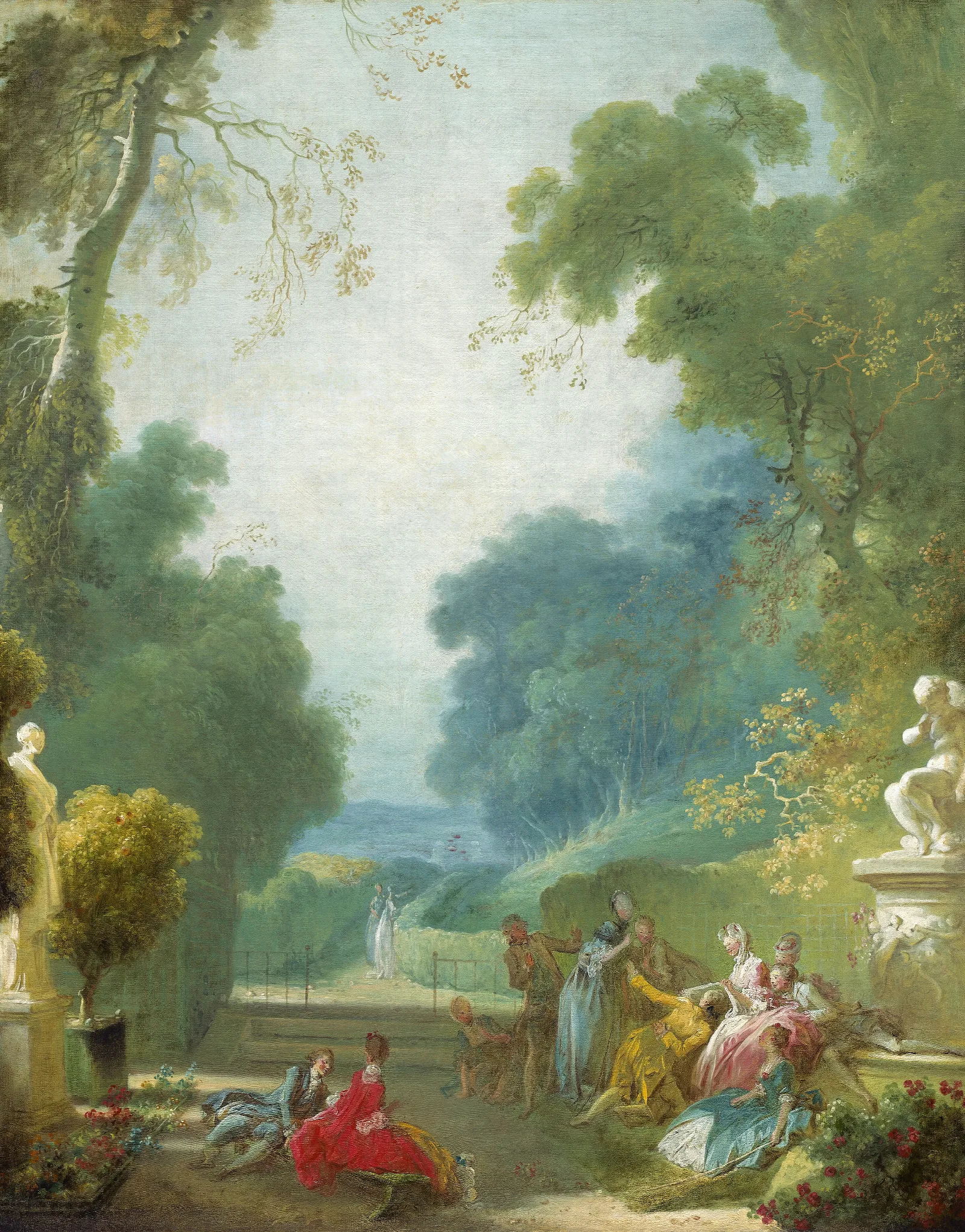 A Game Of Hot Cockles Wall Art by Jean-Honoré Fragonard - Canvas Print