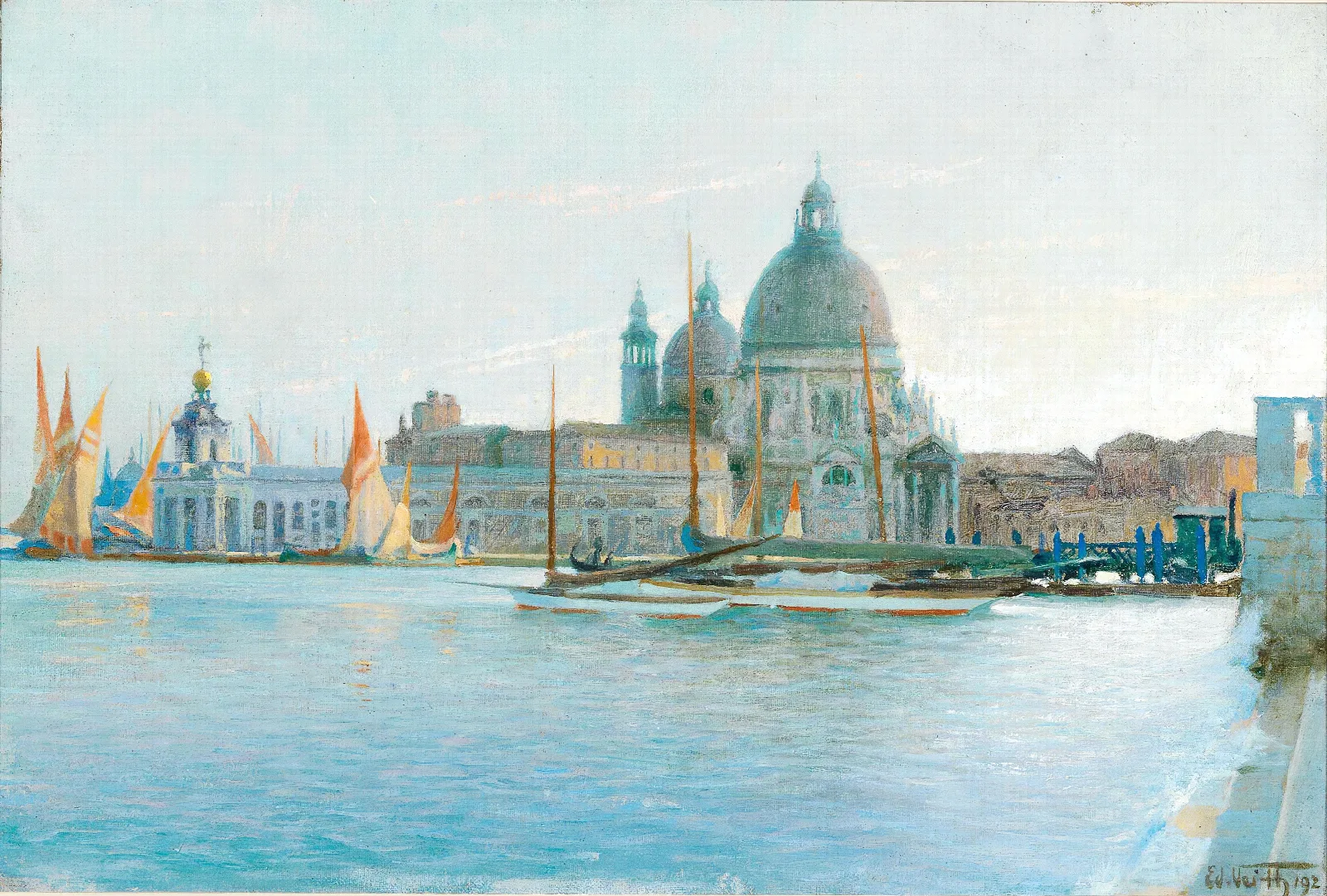 Venezia Santa Maria Della Salute Wall Art by Eduard Veith - Canvas Print